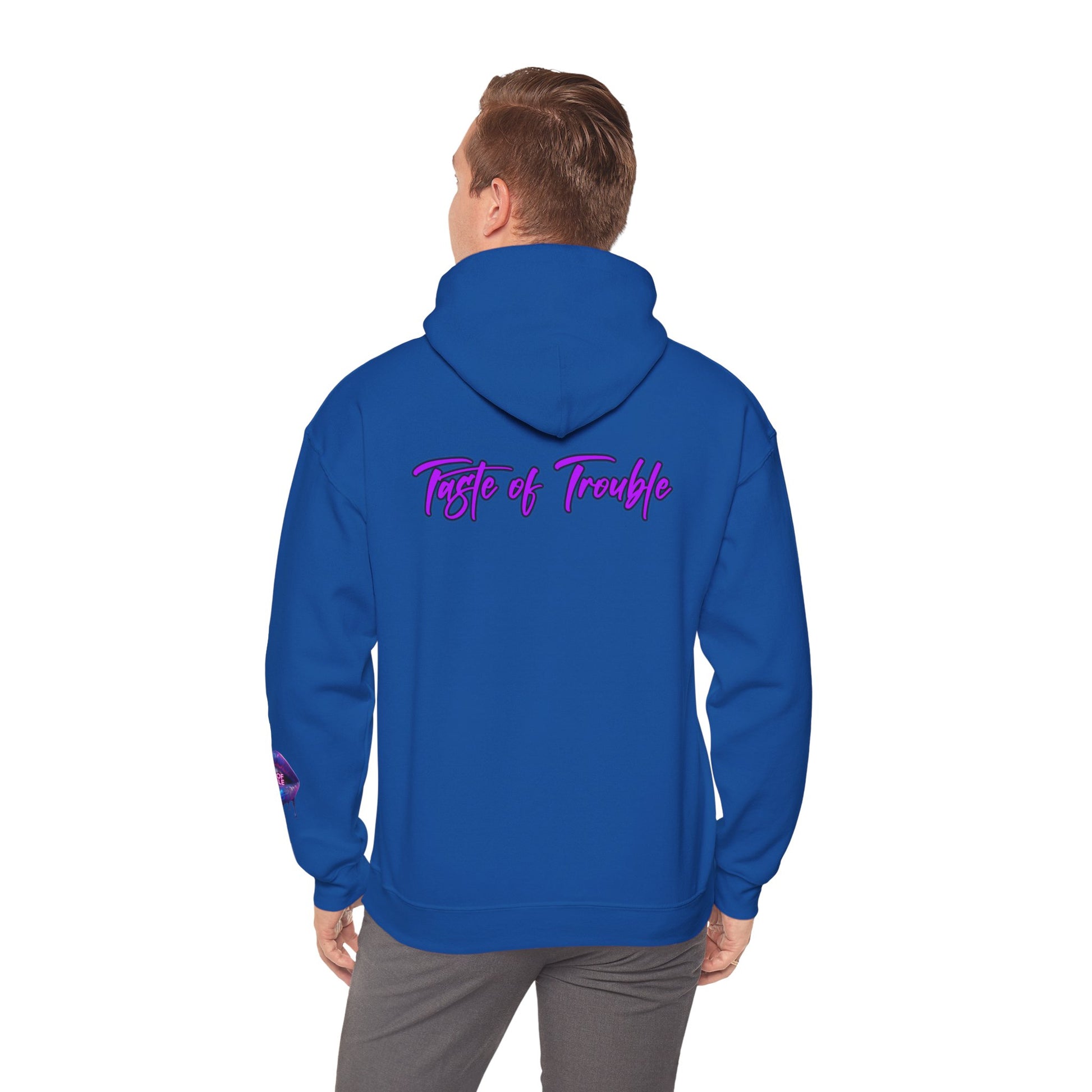 Taste of Trouble Inspirational Hoodie for Creative Souls, Motivational Sweatshirt, Unisex Heavy Blend, Modern Casual Wear, Gift for Artists, Trendy [...]