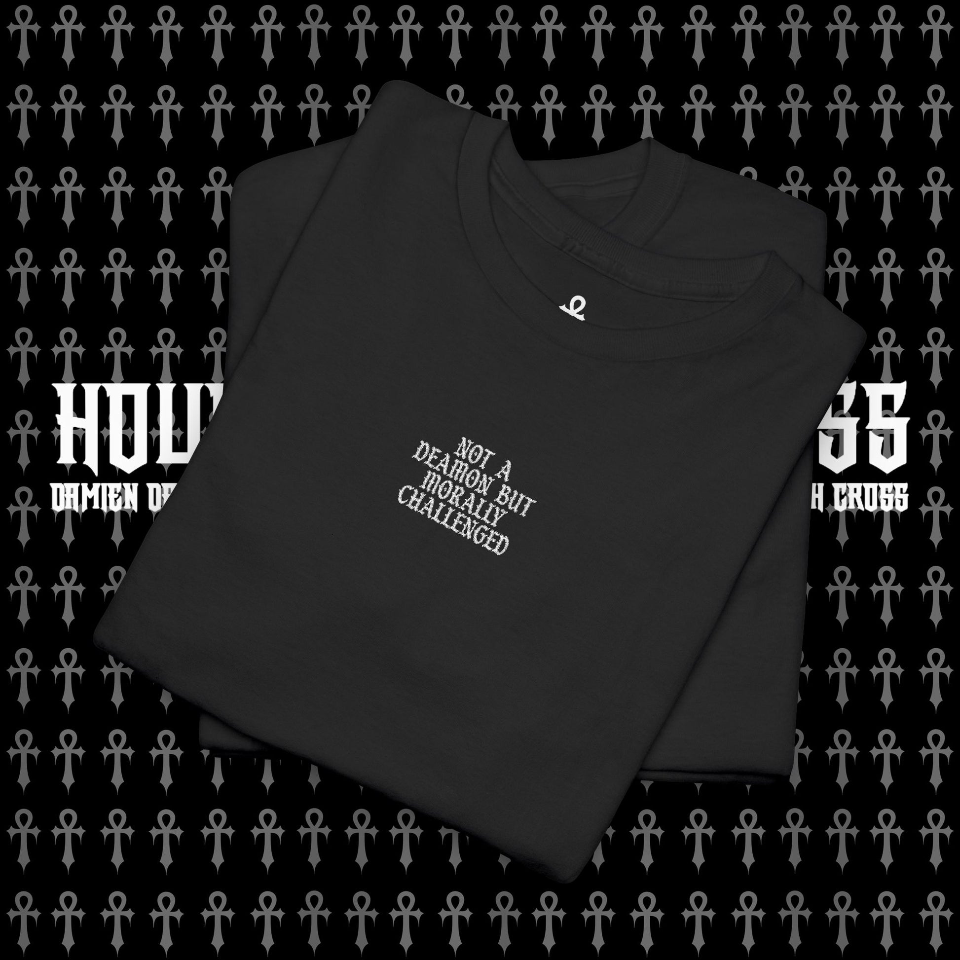 Not a Demon but Morally Challenged - Embroidered Tee