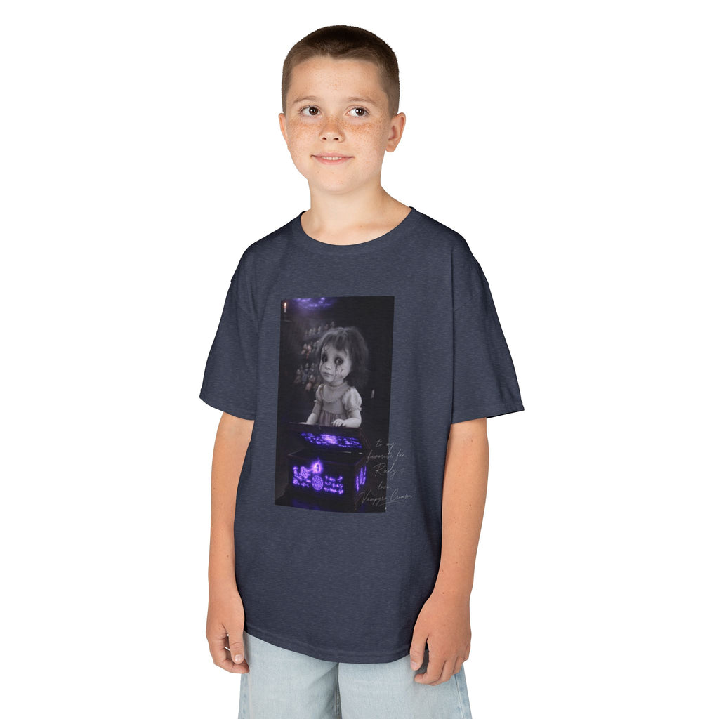 Vampyro Crimson – Haunted Music Box Kids Gothic Horror T-Shirt