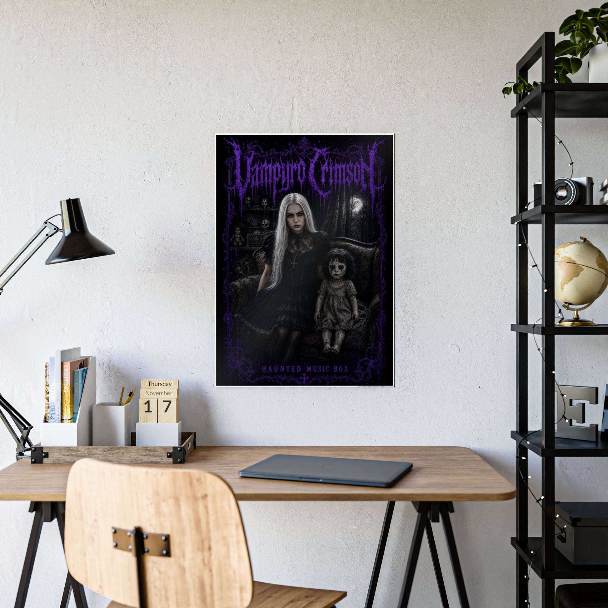 SIGNED CD  + Exclusive Signed Ultraviolet Vampyro Crimson Haunted Music Box Band Poster