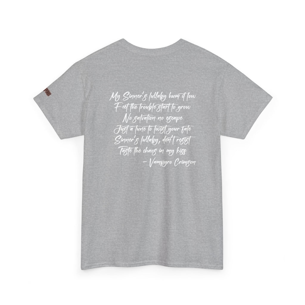 Taste of Trouble Vampyro Crimson Lyrics Unisex Heavy Cotton Tee - Casual Comfort, Everyday Wear, Gift for Friends, Stylish Casual Tee, Versatile Fashion