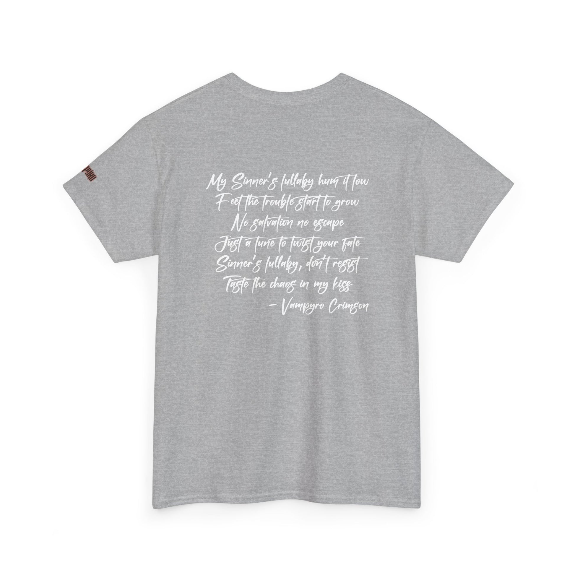 Taste of Trouble Vampyro Crimson Lyrics Unisex Heavy Cotton Tee - Casual Comfort, Everyday Wear, Gift for Friends, Stylish Casual Tee, Versatile Fashion
