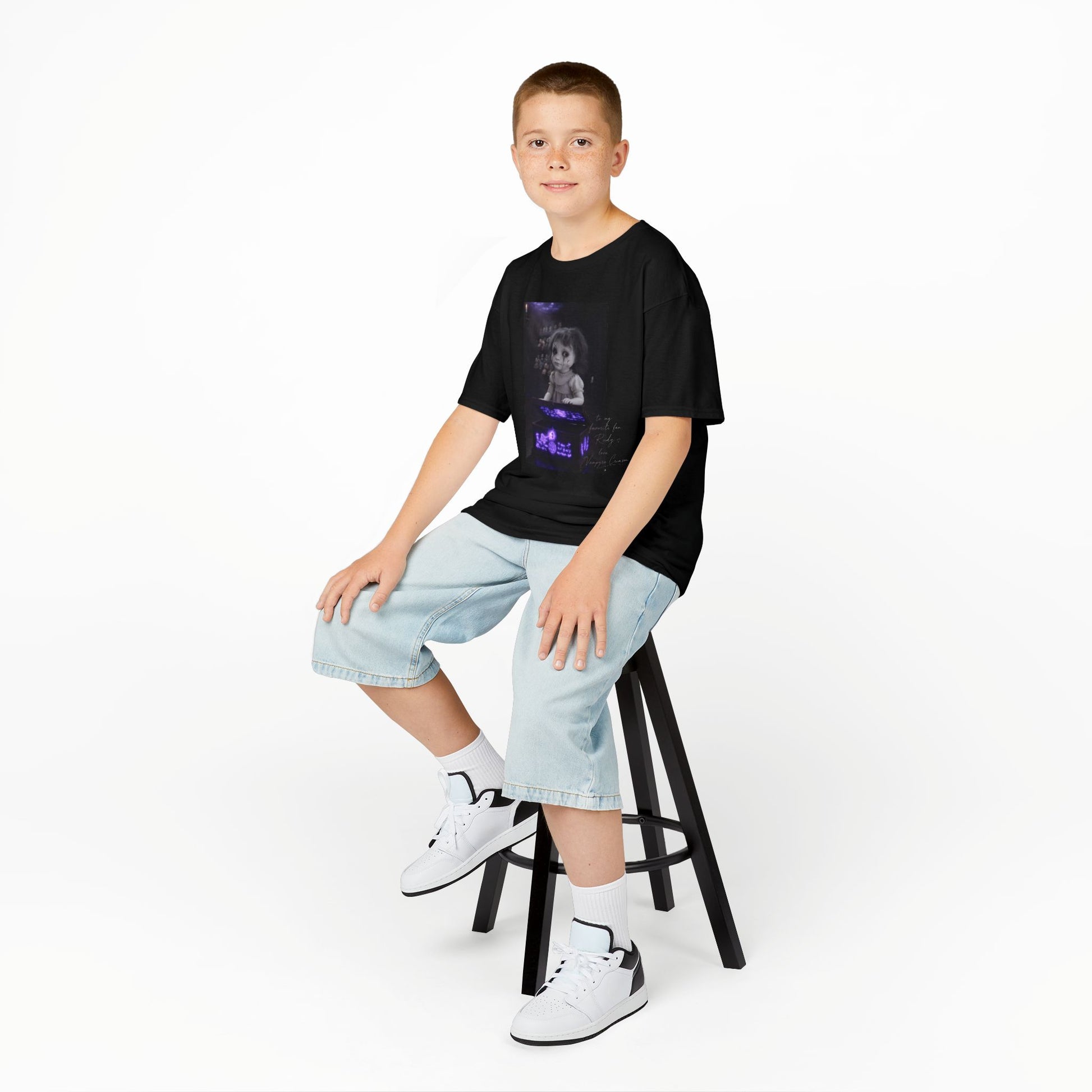 Vampyro Crimson – Haunted Music Box Kids Gothic Horror T-Shirt