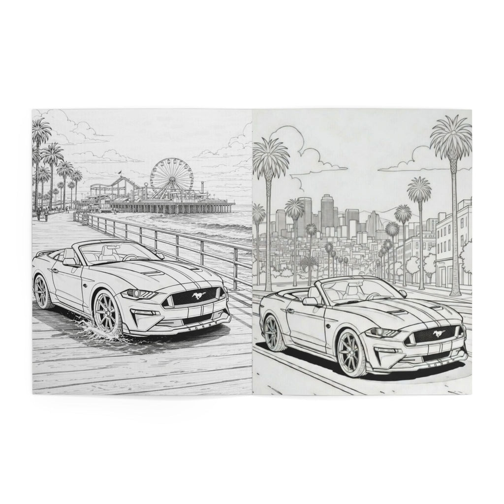 Mr. Trouble Mustang Coloring Book — Automotive Road Trip + Vampyro Crimson Designs