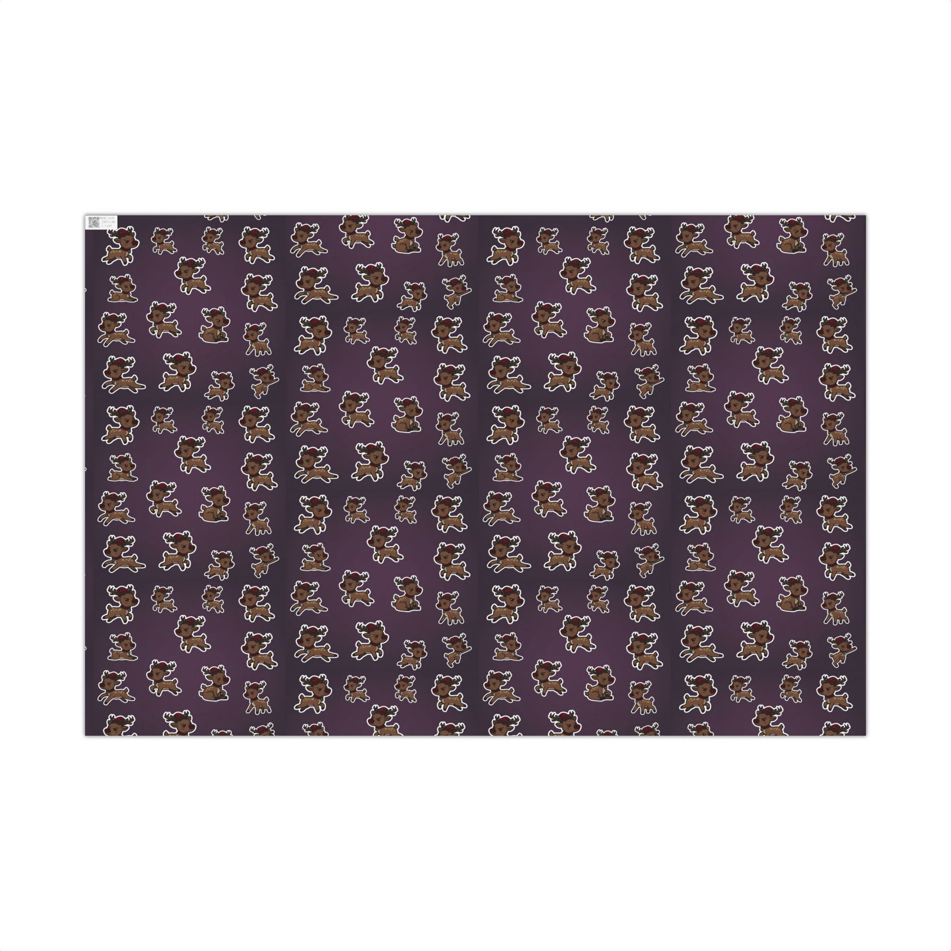 Vampyro Crimson Dark Whimsical Emo Reindeer Christmas Wrapping Paper