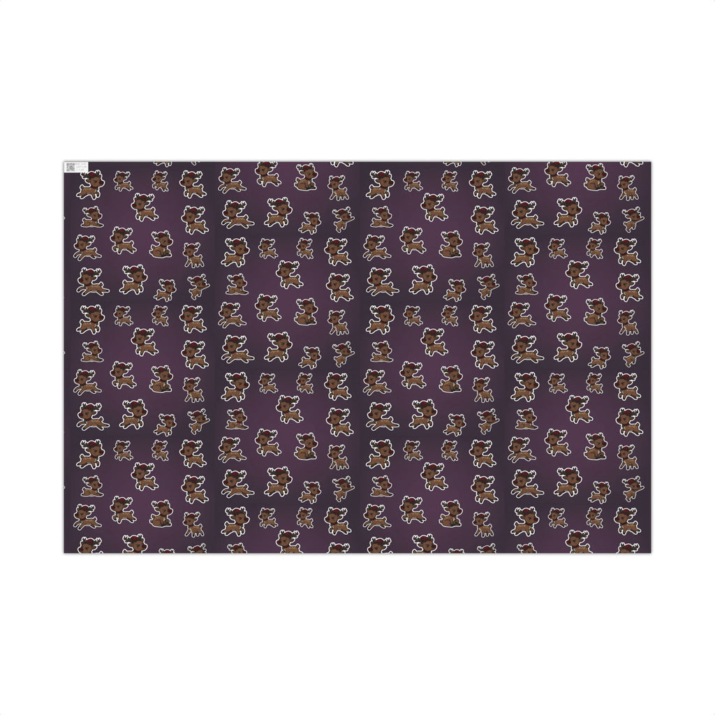 Vampyro Crimson Dark Whimsical Emo Reindeer Christmas Wrapping Paper