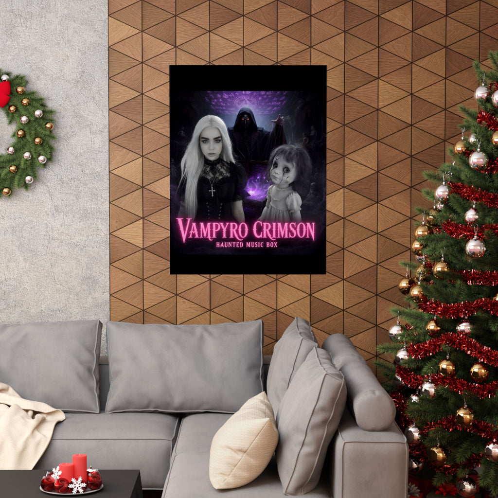 Vampyro Crimson Haunted Music Box Matte Poster