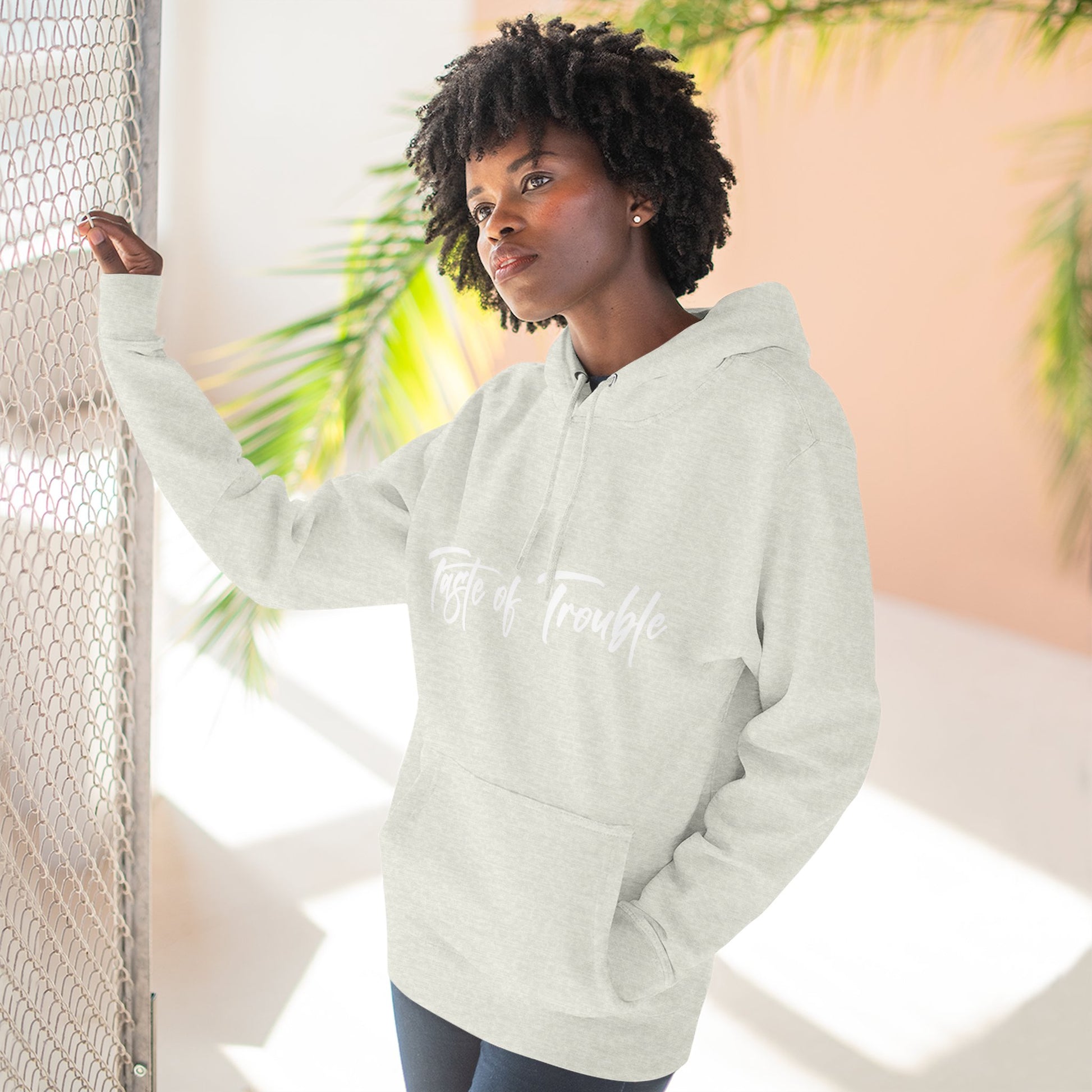 Taste of Trouble Fleece Pullover, Cozy Gift for Women, Casual Wear, Motivational Apparel, Holiday Gift