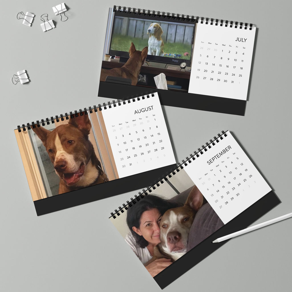 Personalized 2026 Desktop Calendar for Jeter — Photo Grid Desk Calendar (Custom Pet & Family)