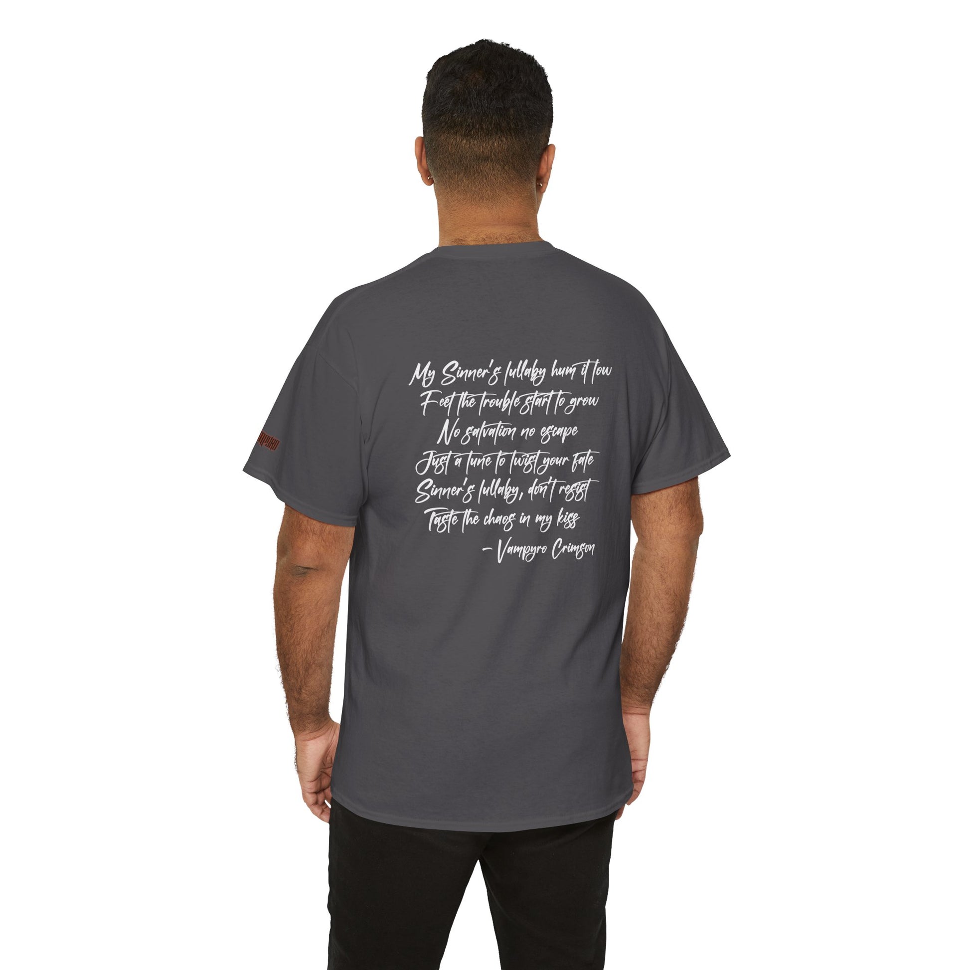 Taste of Trouble Vampyro Crimson Lyrics Unisex Heavy Cotton Tee - Casual Comfort, Everyday Wear, Gift for Friends, Stylish Casual Tee, Versatile Fashion