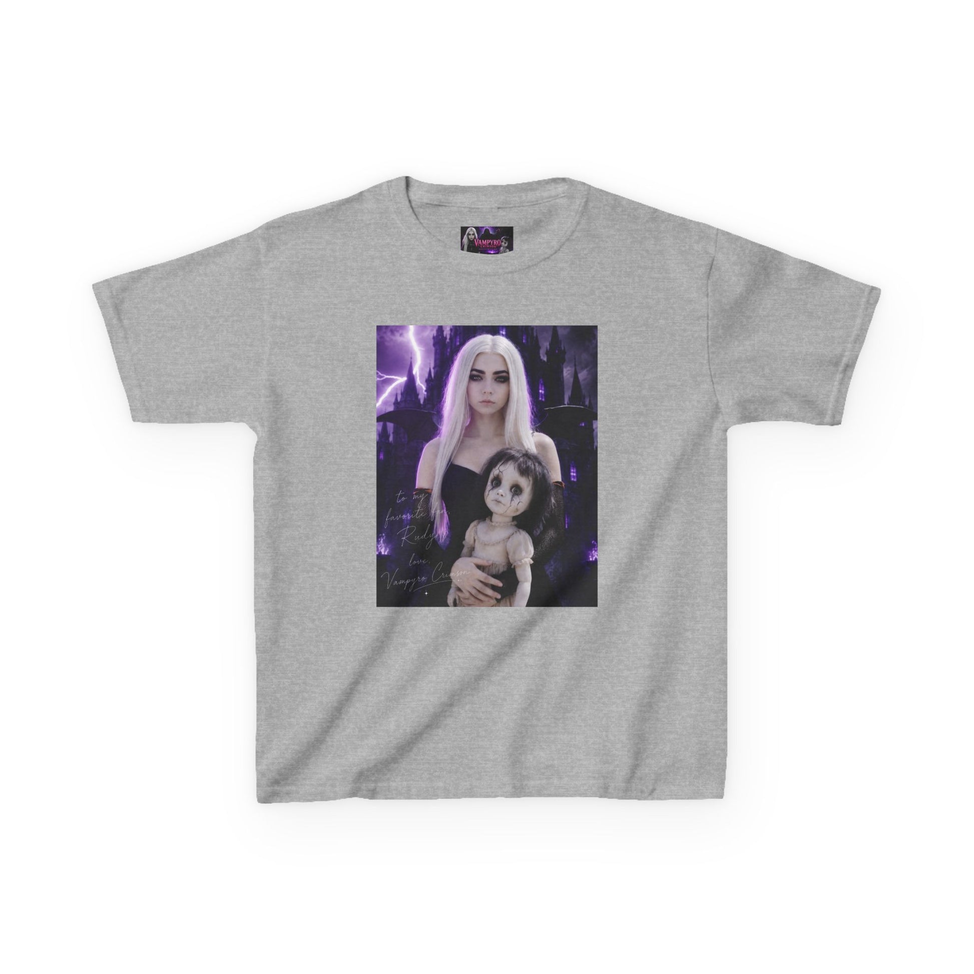 Vampyro Crimson “Haunted Music Box” Official Kids Tee – Gothic Doll Edition