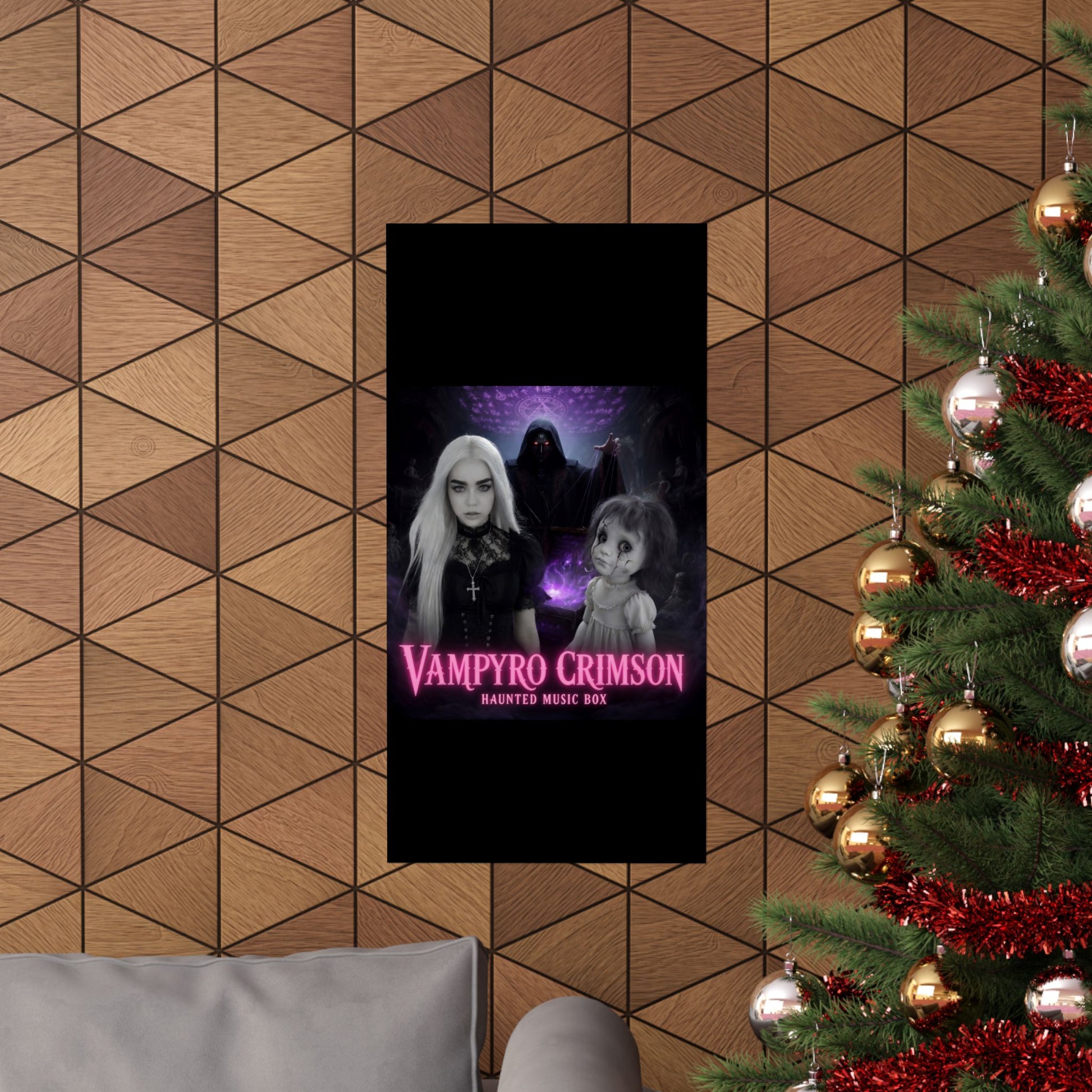 Vampyro Crimson Haunted Music Box Matte Poster