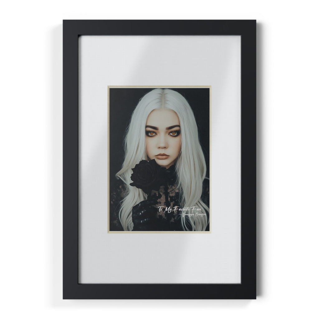Elegant Digitally Autographed Vampyro Crimson Black Framed Poster, Minimalist Wall Art, Gothic Decor, Aesthetic Prints, Perfect Gift for Home Decor, Seasonal Decorations