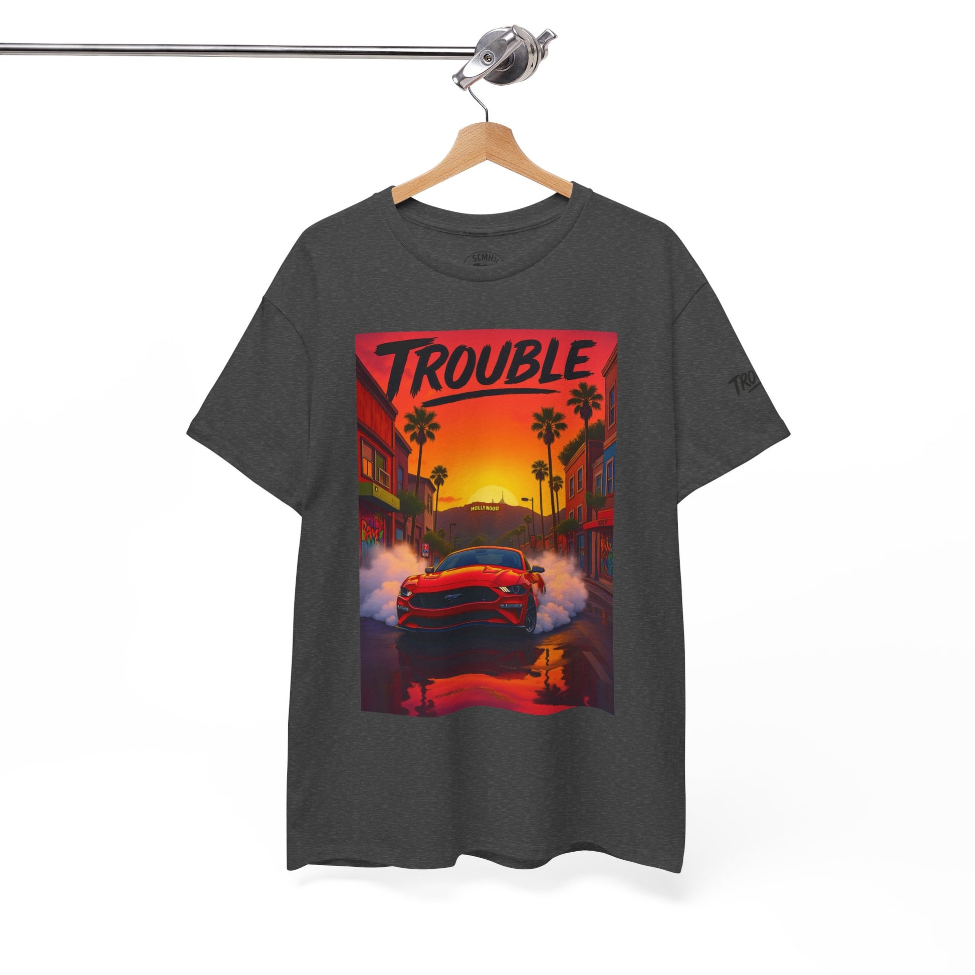 Trouble Retro Trouble Graphic Tee, Unisex Cotton T-Shirt, Cool Streetwear Shirt, Casual Summer Tee, Gift for Car Lovers