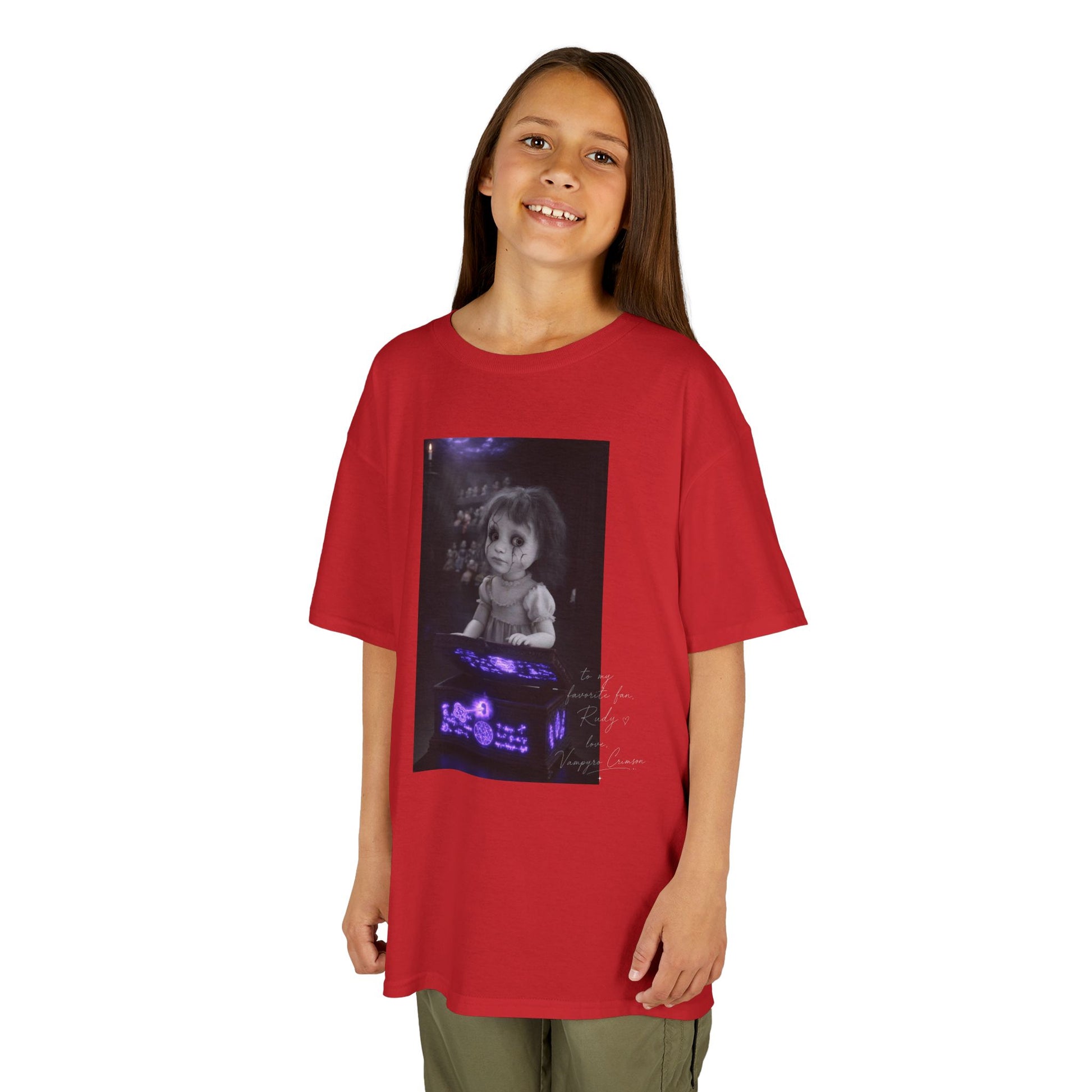 Vampyro Crimson – Haunted Music Box Kids Gothic Horror T-Shirt