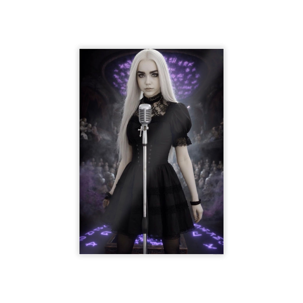 Vampyro Crimson Haunted Music Box Portrait Gloss Poster