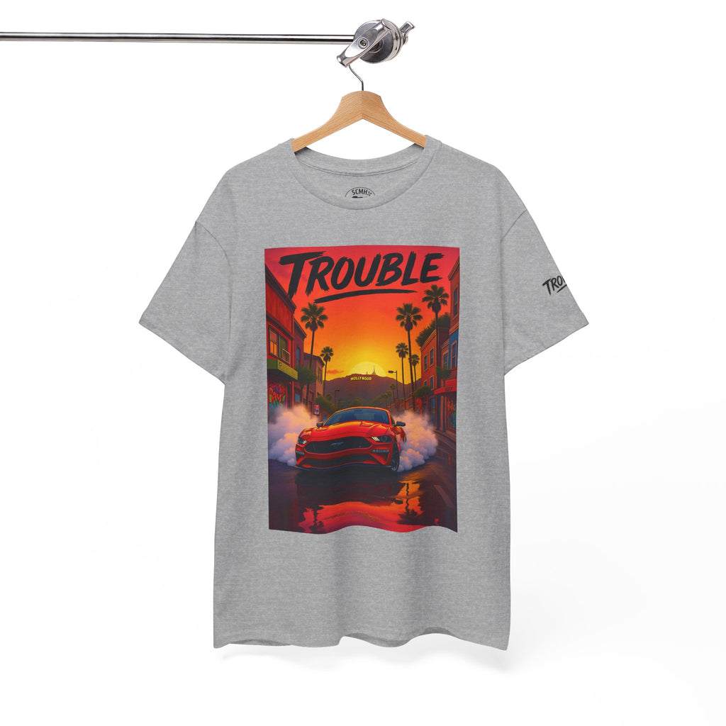 Trouble Retro Trouble Graphic Tee, Unisex Cotton T-Shirt, Cool Streetwear Shirt, Casual Summer Tee, Gift for Car Lovers