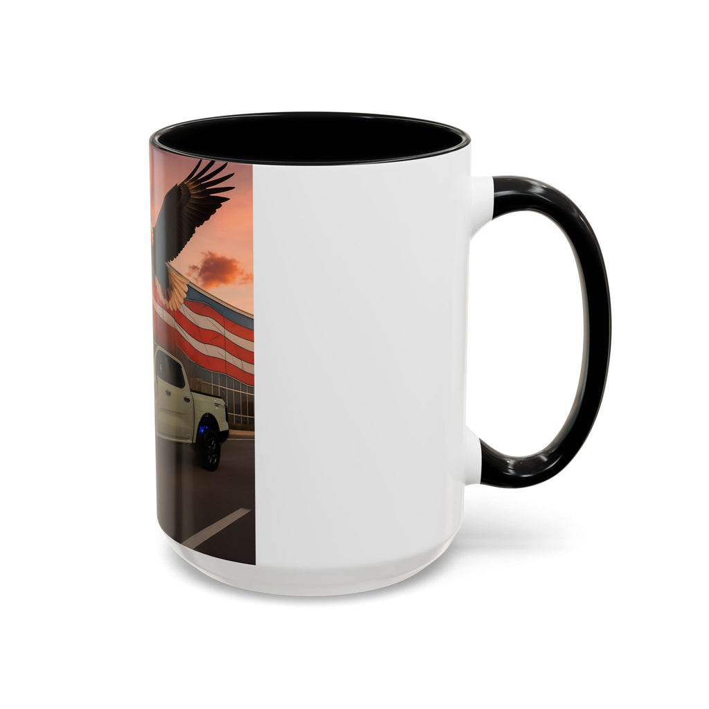 Jays Patriotic Truck Coffee Mug – Eagle & American Flag Accent Mug