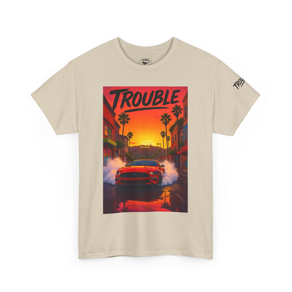 Trouble Retro Trouble Graphic Tee, Unisex Cotton T-Shirt, Cool Streetwear Shirt, Casual Summer Tee, Gift for Car Lovers