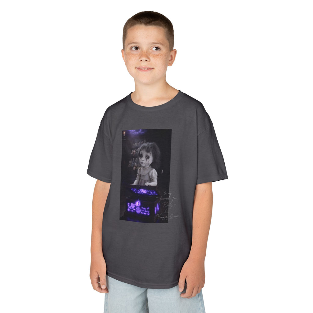 Vampyro Crimson – Haunted Music Box Kids Gothic Horror T-Shirt