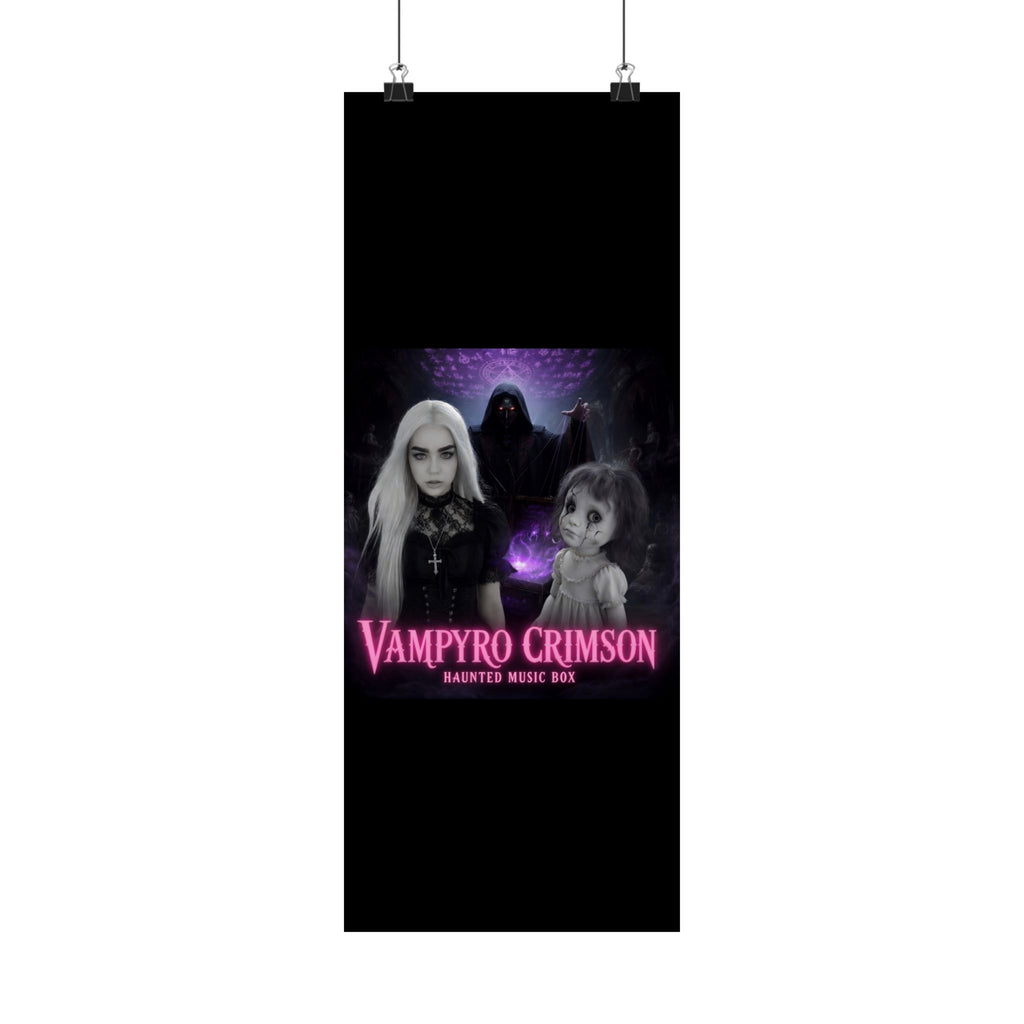 Vampyro Crimson Haunted Music Box Matte Poster