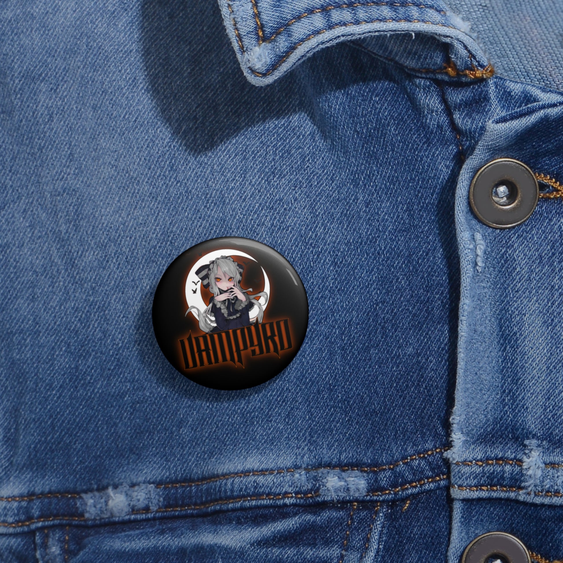 Vampyro Original Custom Collectors Pin Buttons for Fans, Vampire Theme, Unique Accessories, Fun Gifts, Collectible Badges, Event Giveaways