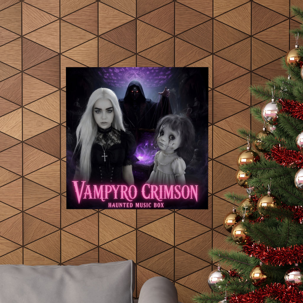 Vampyro Crimson Haunted Music Box Matte Poster