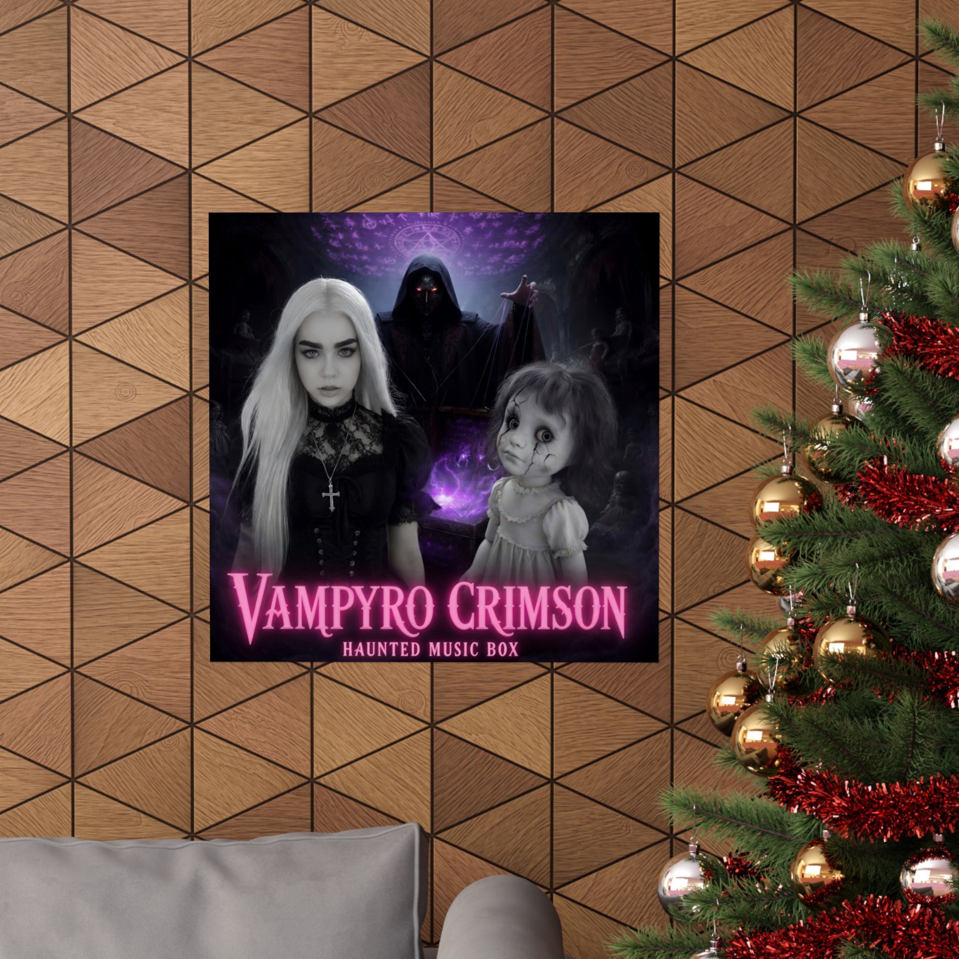 Vampyro Crimson Haunted Music Box Matte Poster