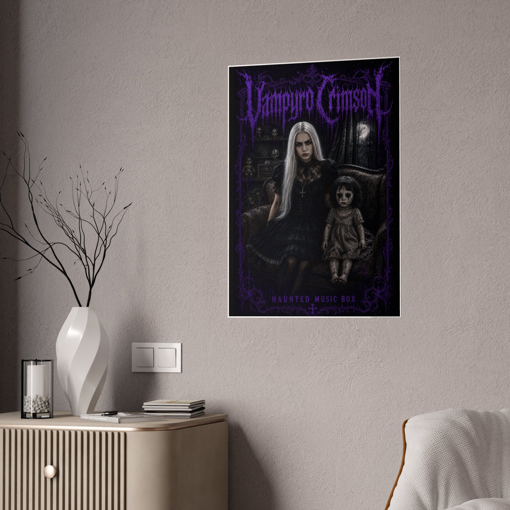 SIGNED CD  + Exclusive Signed Ultraviolet Vampyro Crimson Haunted Music Box Band Poster