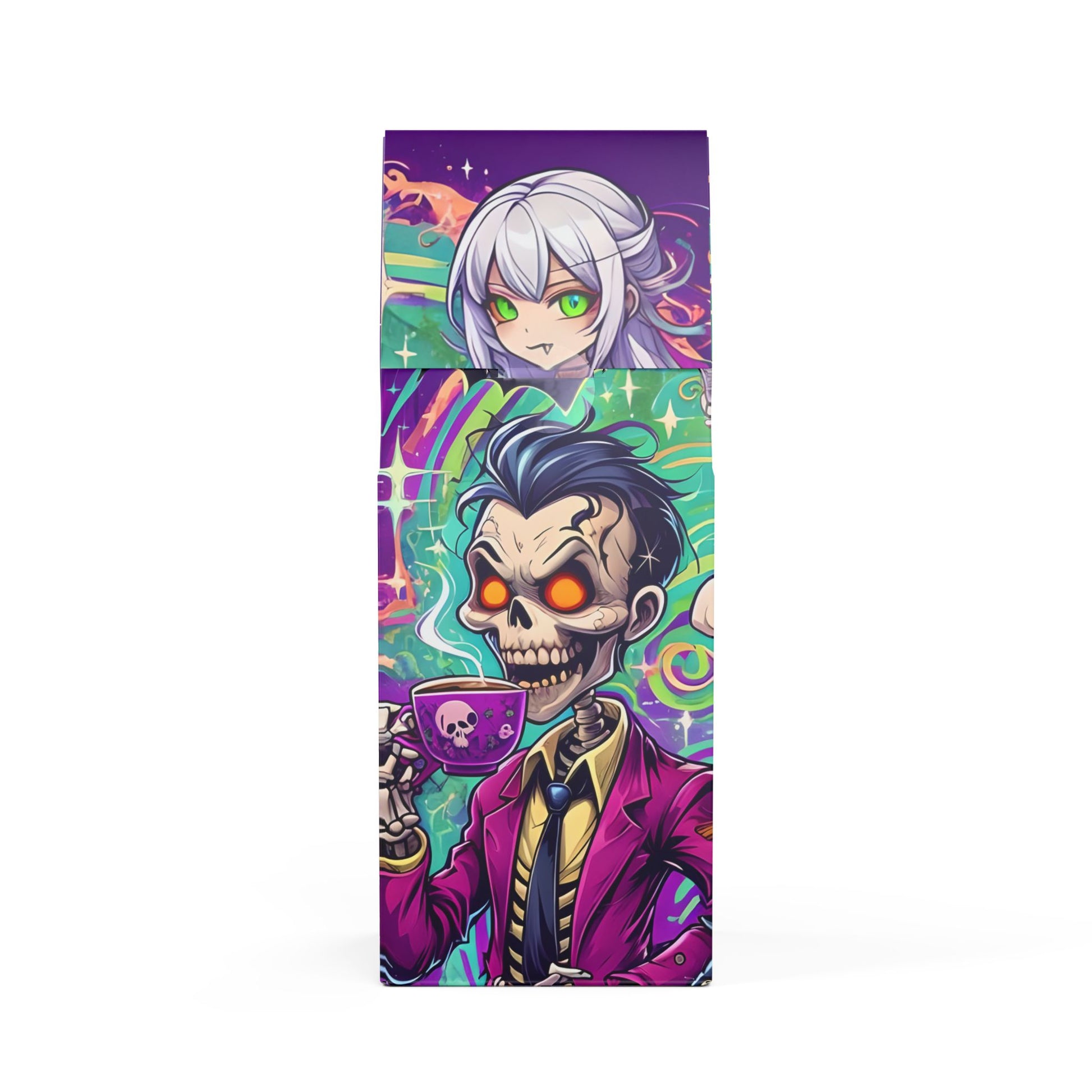 Vampyro Crimson Dead Awake (Medium-Dark Roast) Coffee Blend. Warning: May cause sudden night jogging, coffin remodeling, or texting in hieroglyphs.