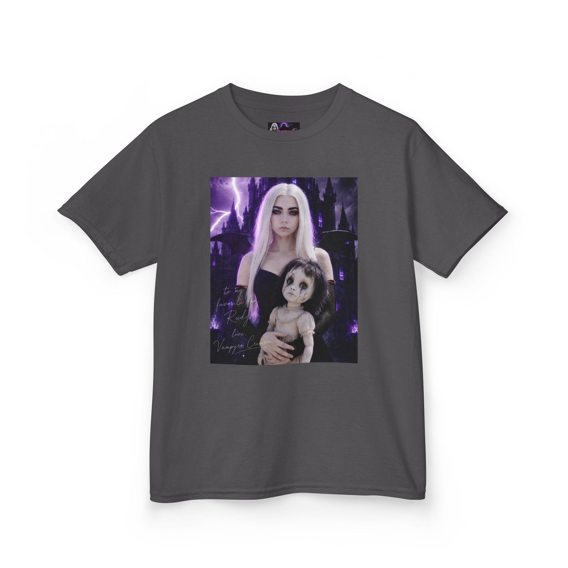 Vampyro Crimson “Haunted Music Box” Official Kids Tee – Gothic Doll Edition