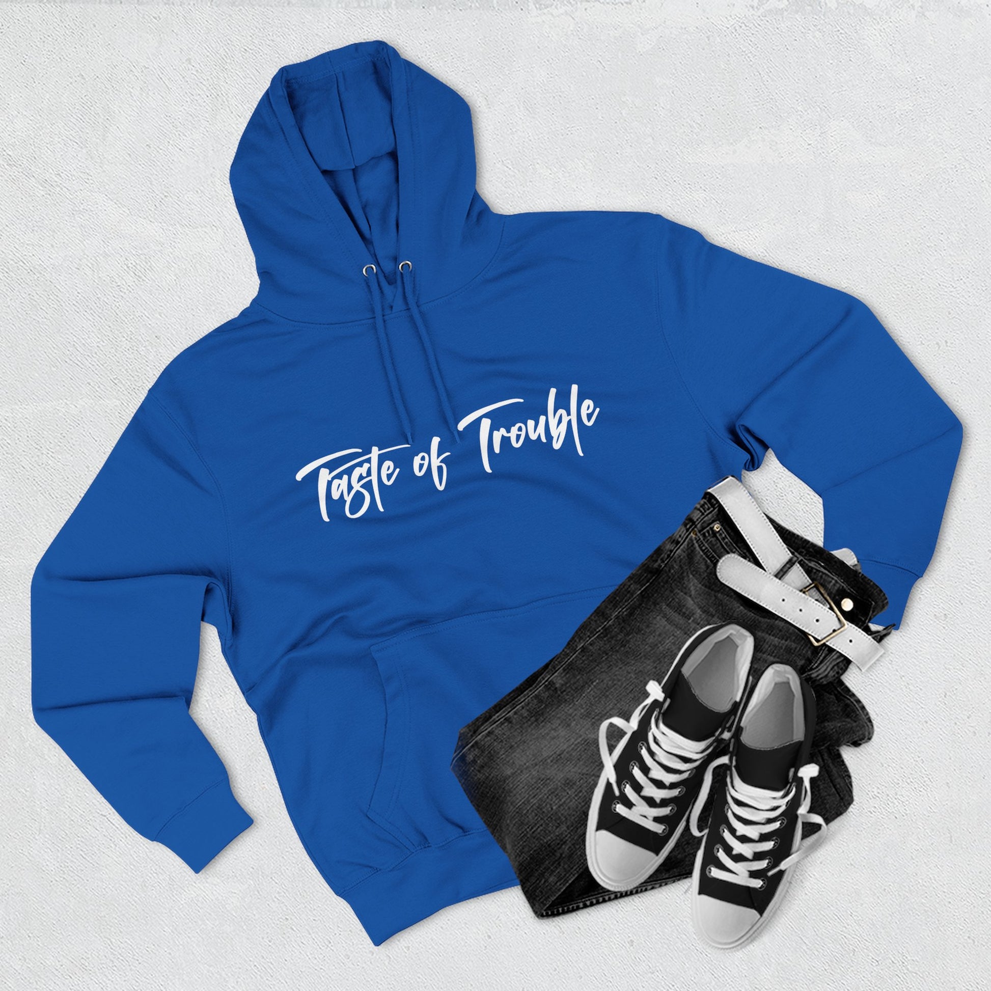 Taste of Trouble Fleece Pullover, Cozy Gift for Women, Casual Wear, Motivational Apparel, Holiday Gift