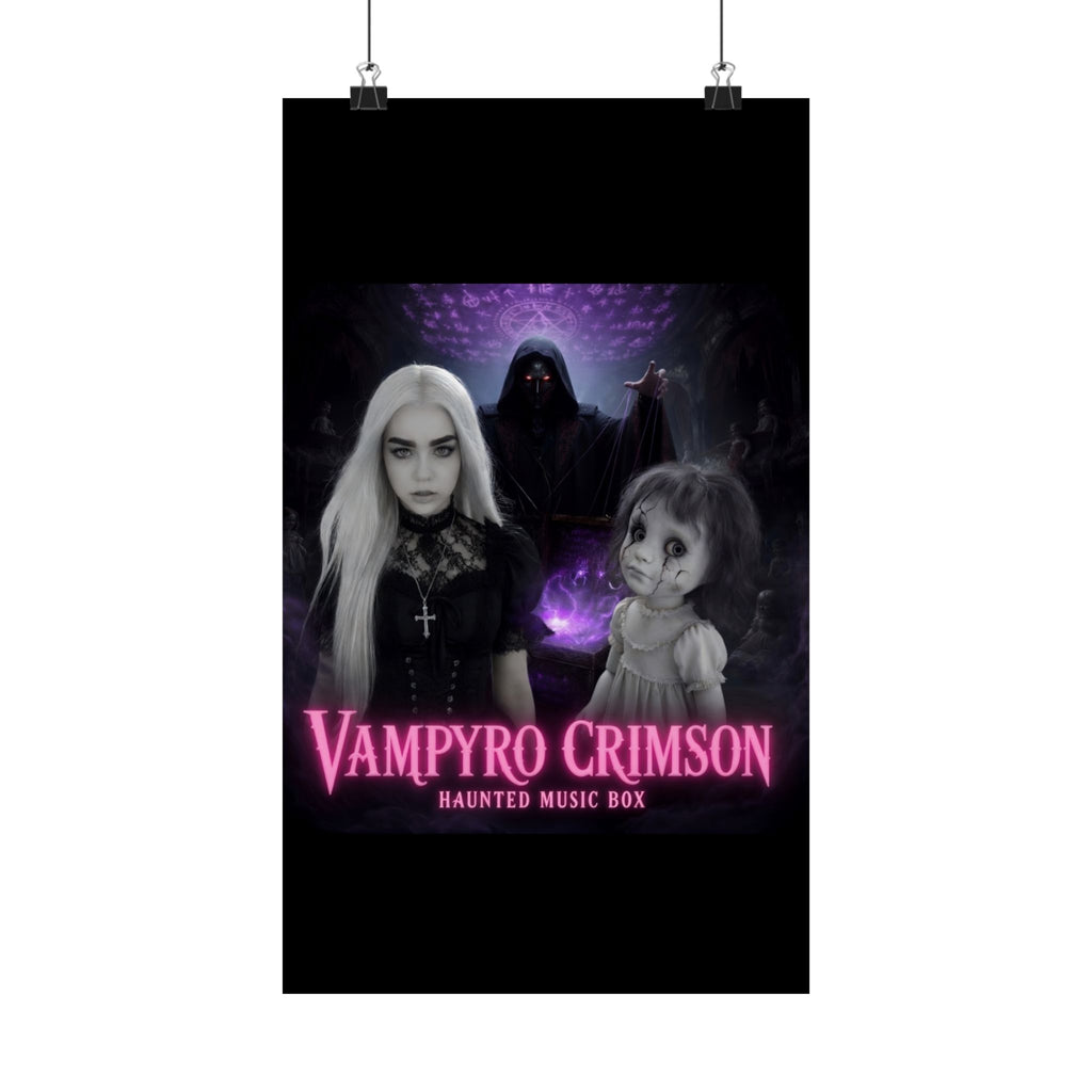 Vampyro Crimson Haunted Music Box Matte Poster
