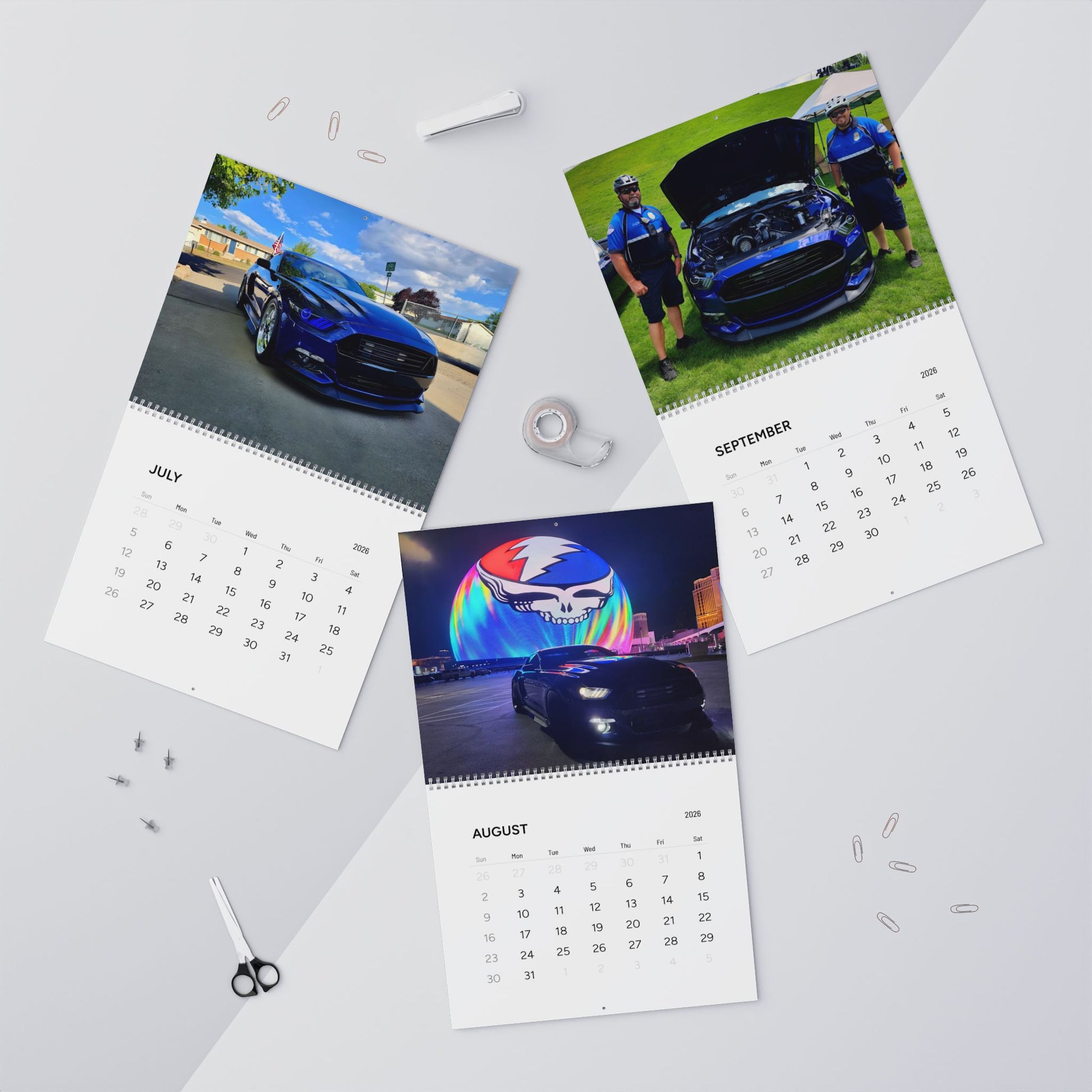 2026 Diablo Azul Wall Calendar — Monthly Automotive Photography Calendar