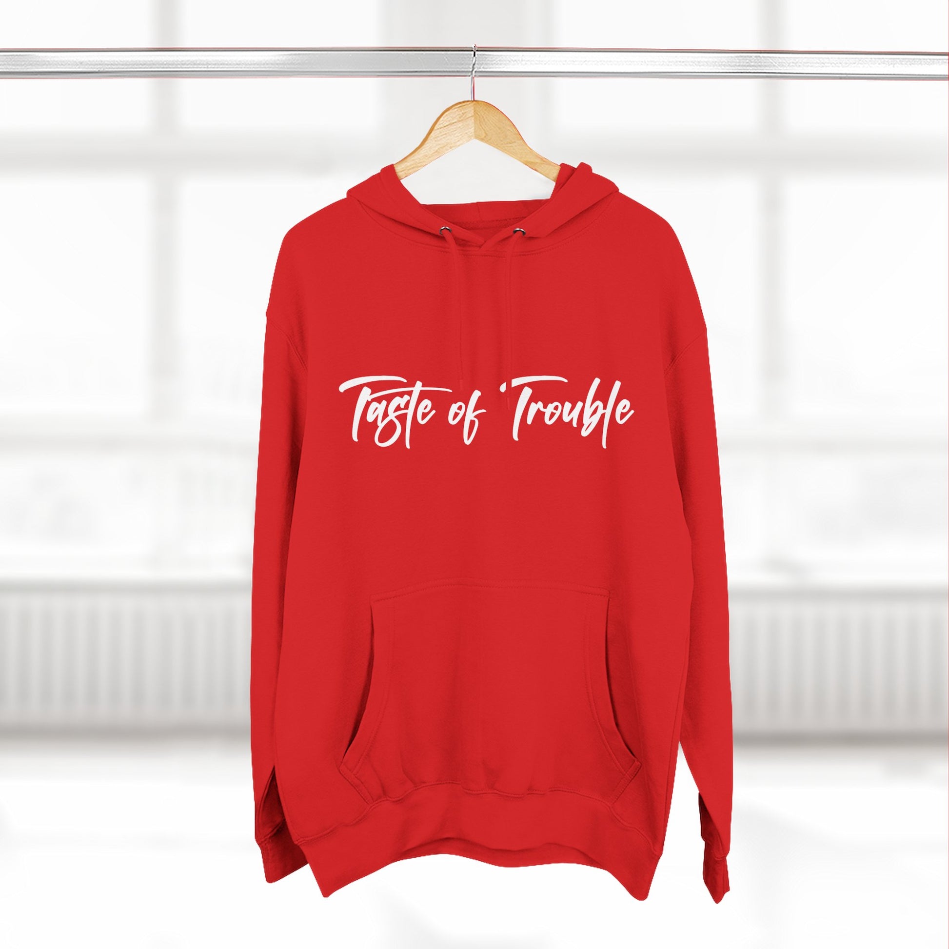 Taste of Trouble Fleece Pullover, Cozy Gift for Women, Casual Wear, Motivational Apparel, Holiday Gift