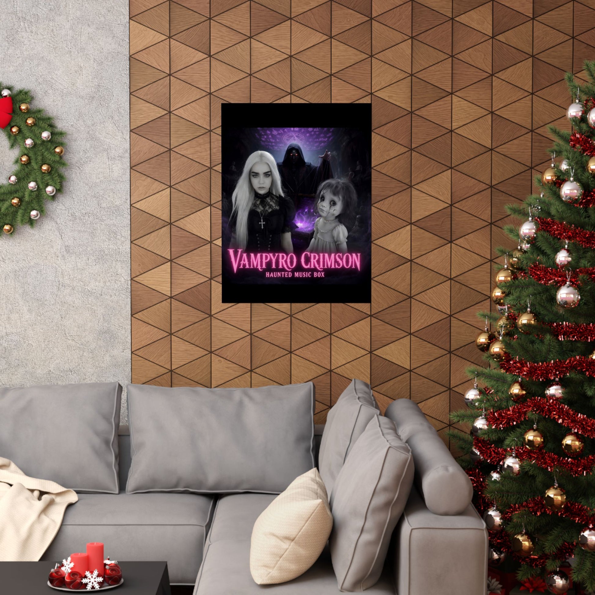 Vampyro Crimson Haunted Music Box Matte Poster