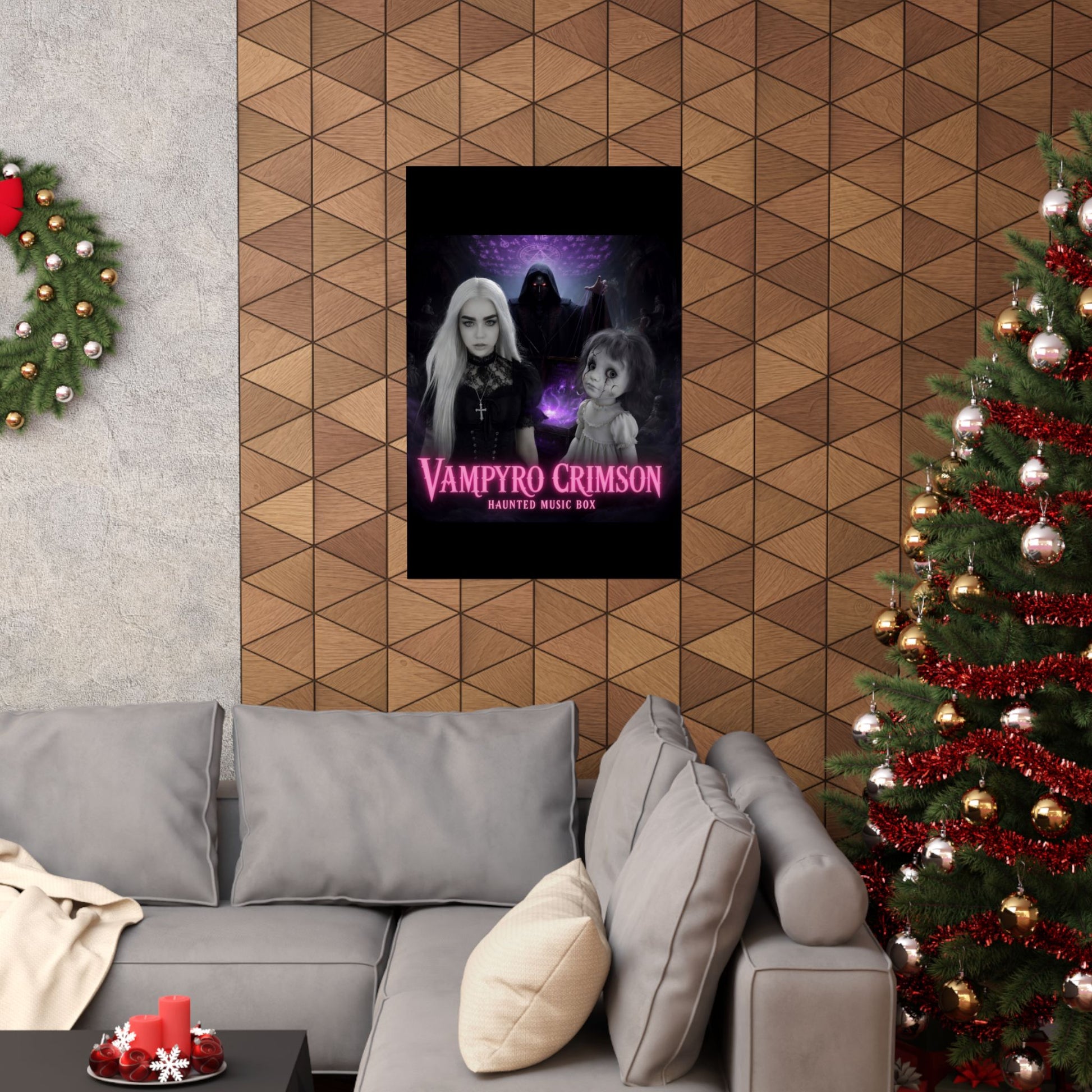 Vampyro Crimson Haunted Music Box Matte Poster