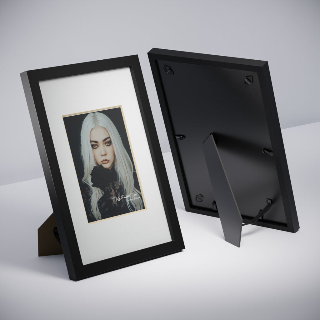 Elegant Digitally Autographed Vampyro Crimson Black Framed Poster, Minimalist Wall Art, Gothic Decor, Aesthetic Prints, Perfect Gift for Home Decor, Seasonal Decorations