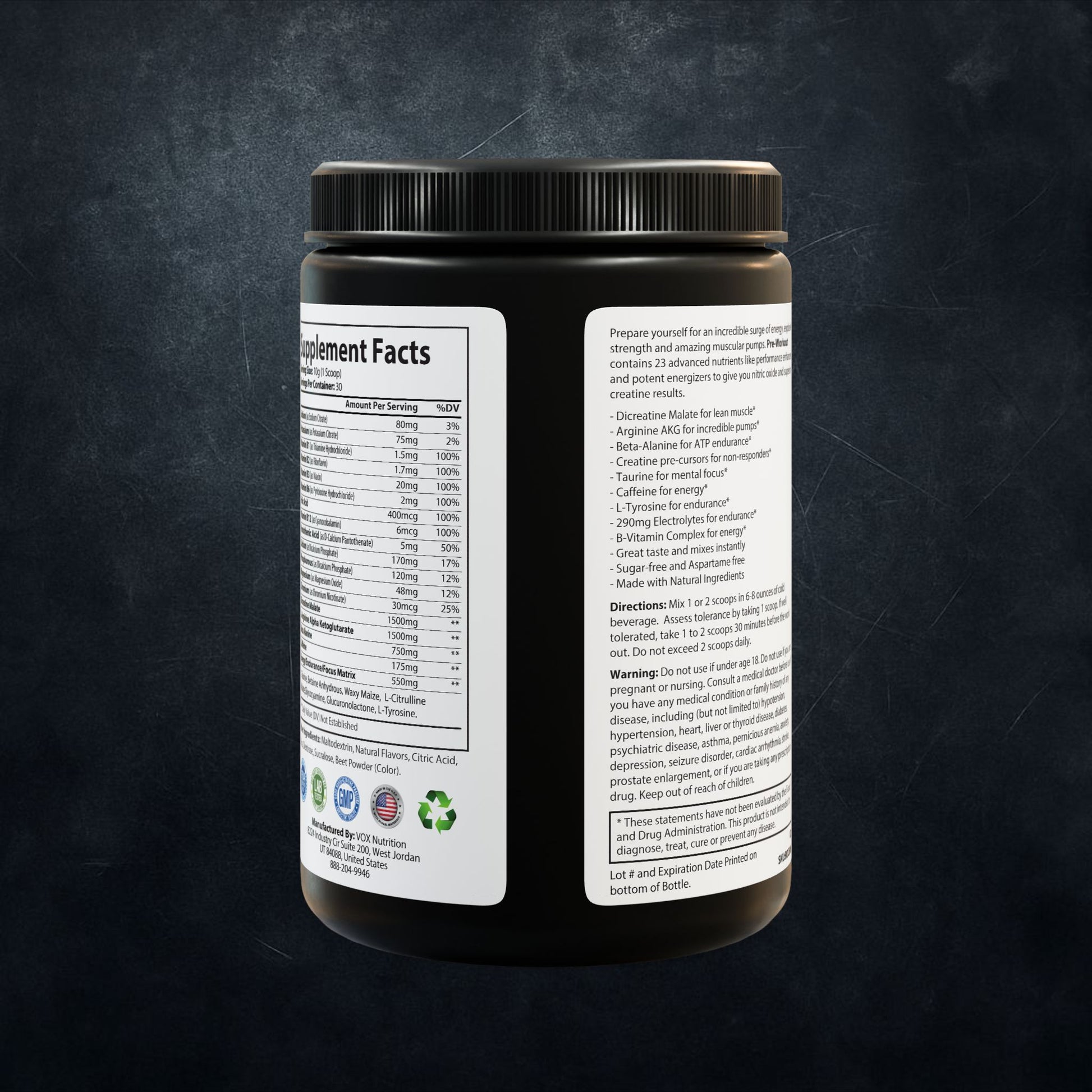 Darhk Energy Watermelon Pre-Workout Supplement