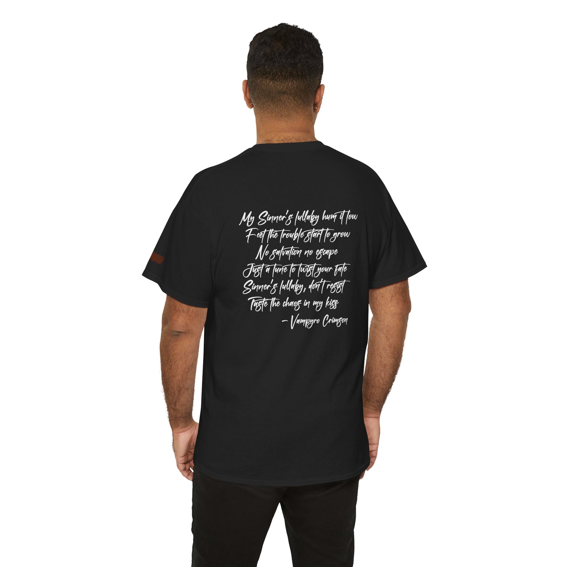 Taste of Trouble Vampyro Crimson Lyrics Unisex Heavy Cotton Tee - Casual Comfort, Everyday Wear, Gift for Friends, Stylish Casual Tee, Versatile Fashion
