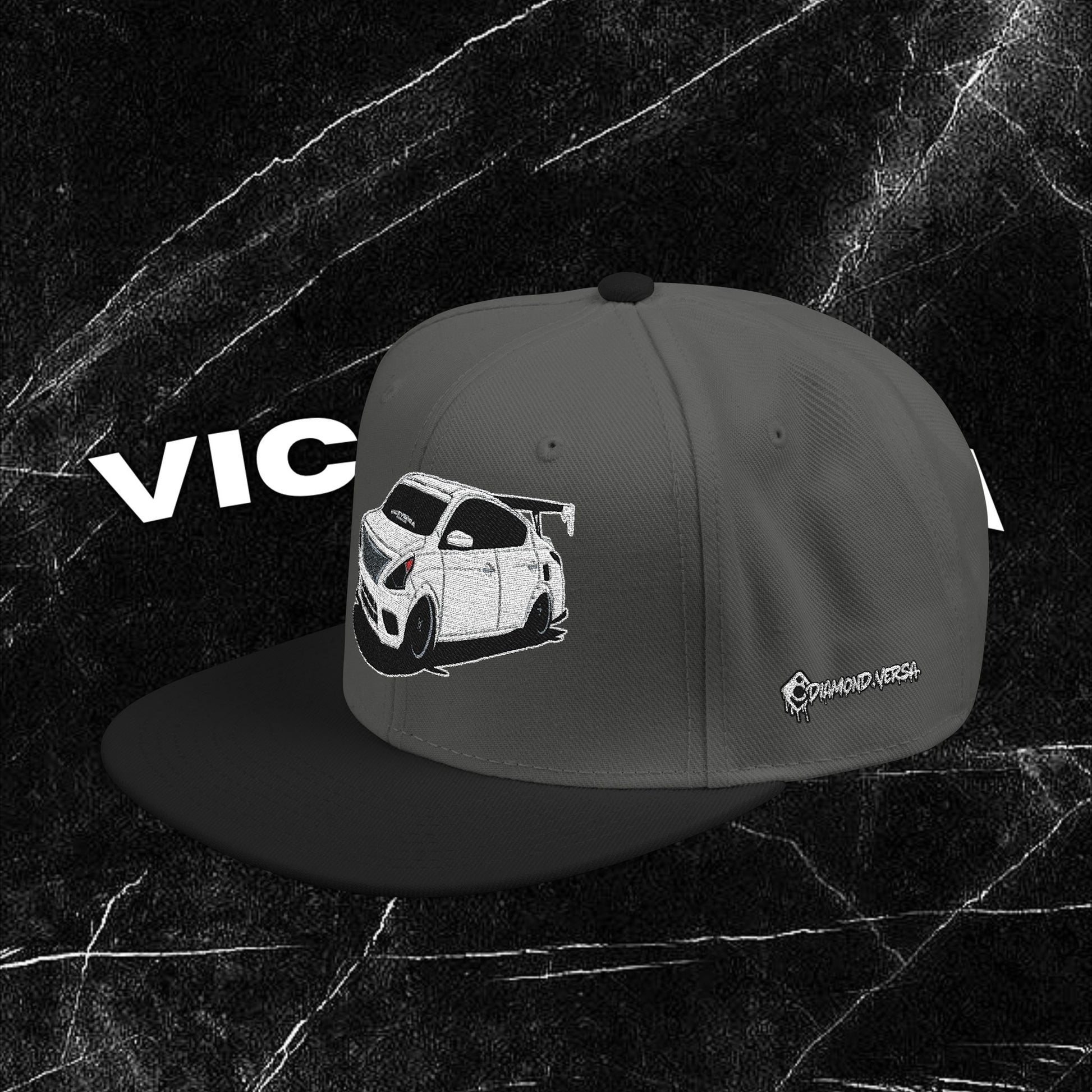 Embroidered Diamond Versa Snapback