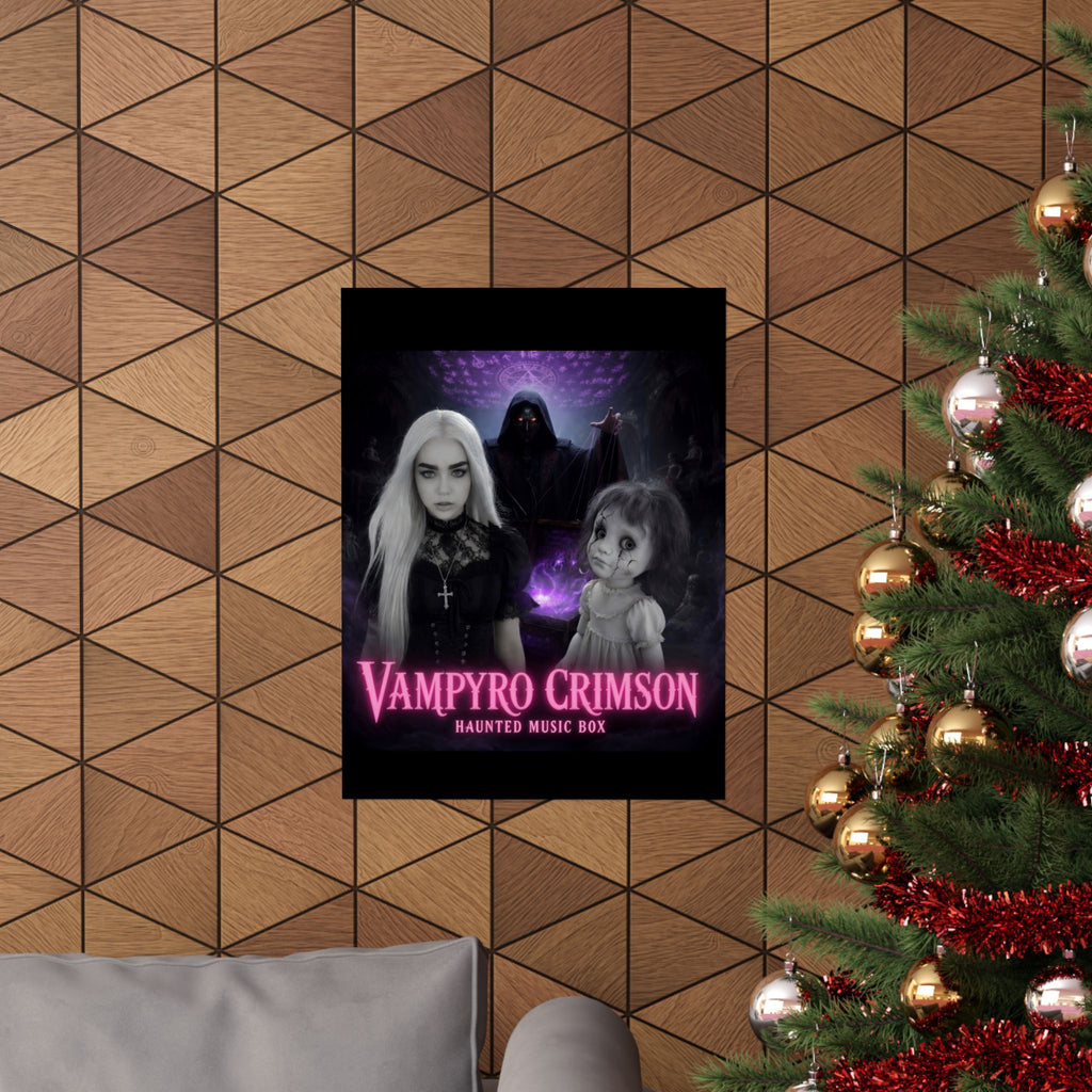 Vampyro Crimson Haunted Music Box Matte Poster