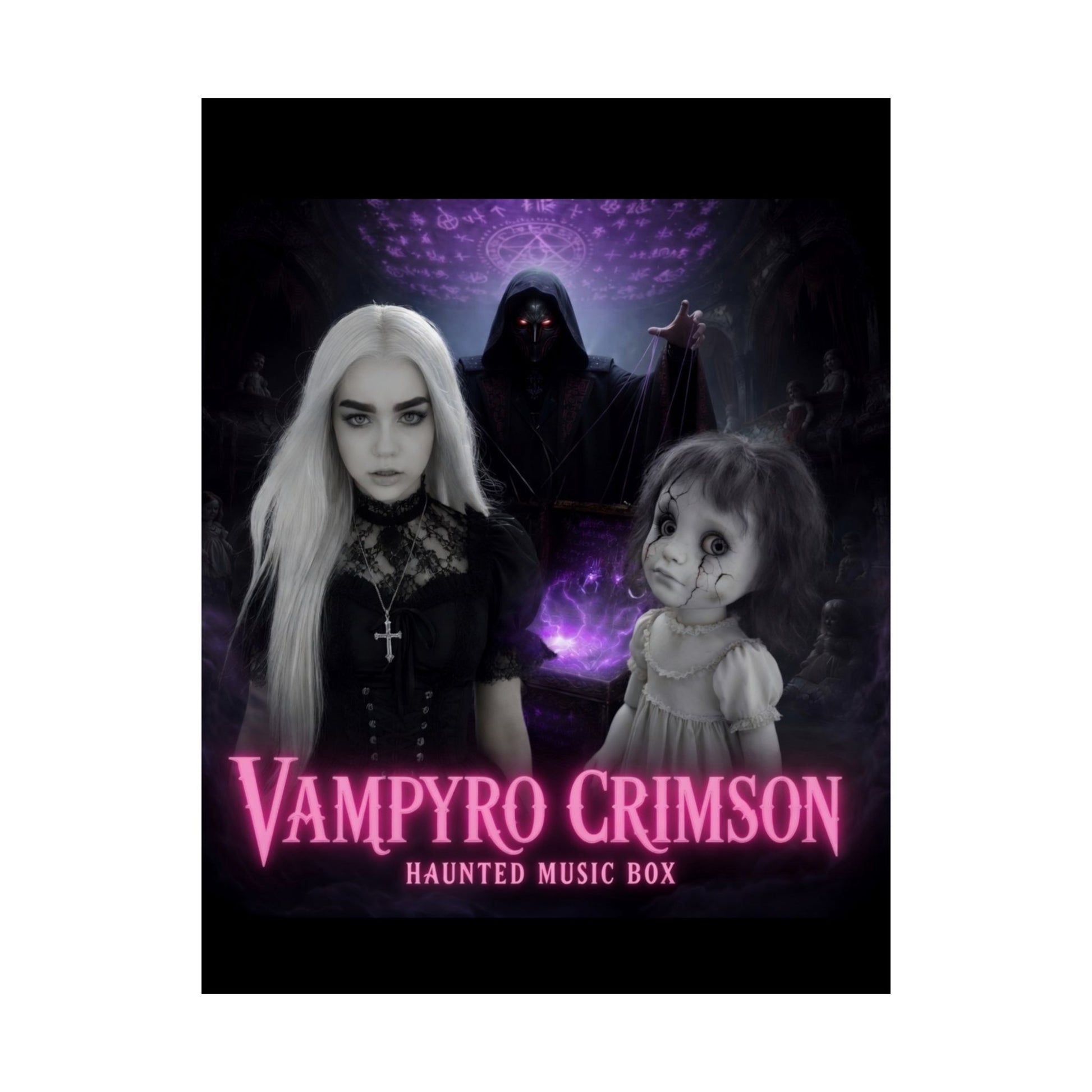 Vampyro Crimson Haunted Music Box Matte Poster