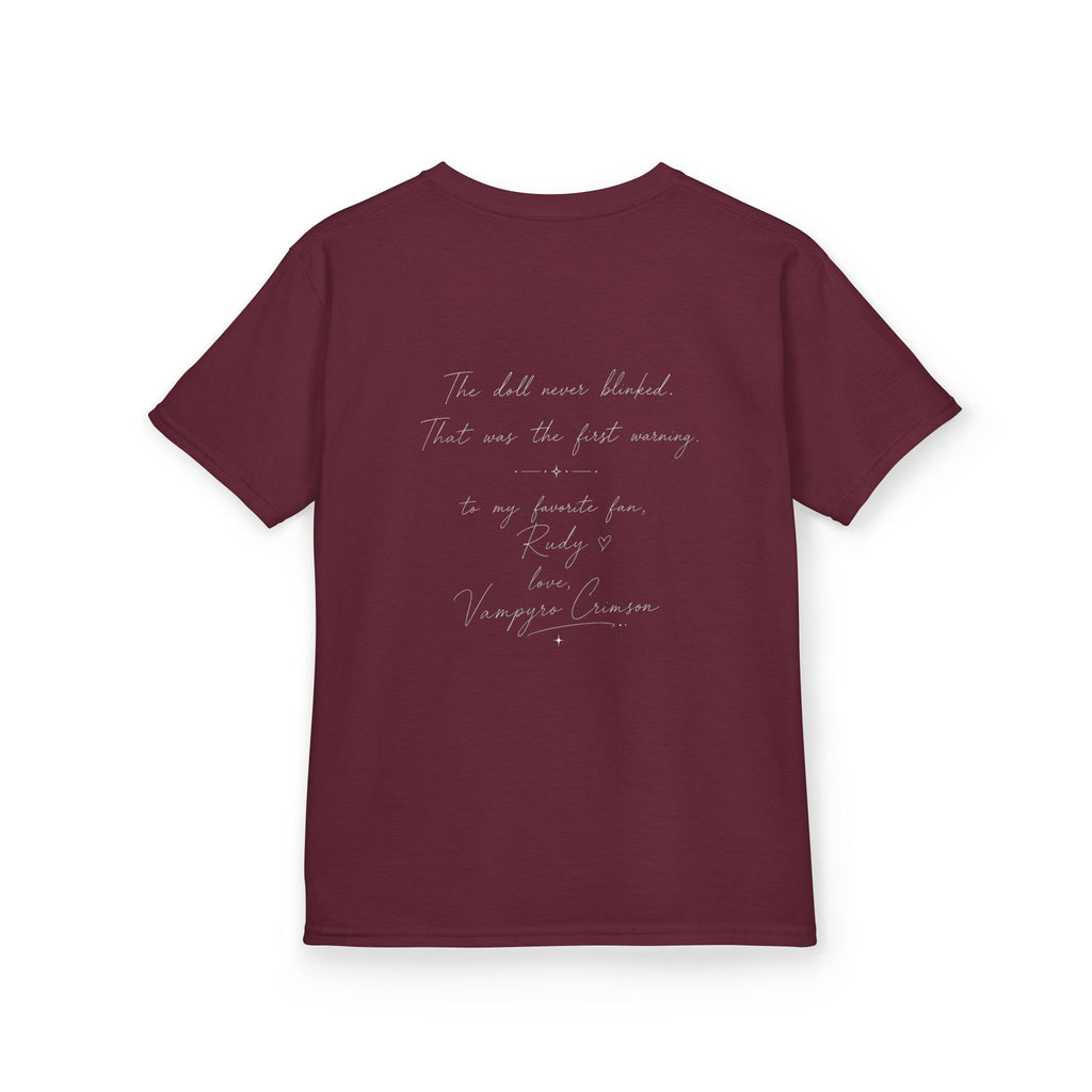 Vampyro Crimson – Haunted Music Box Kids Gothic Horror T-Shirt