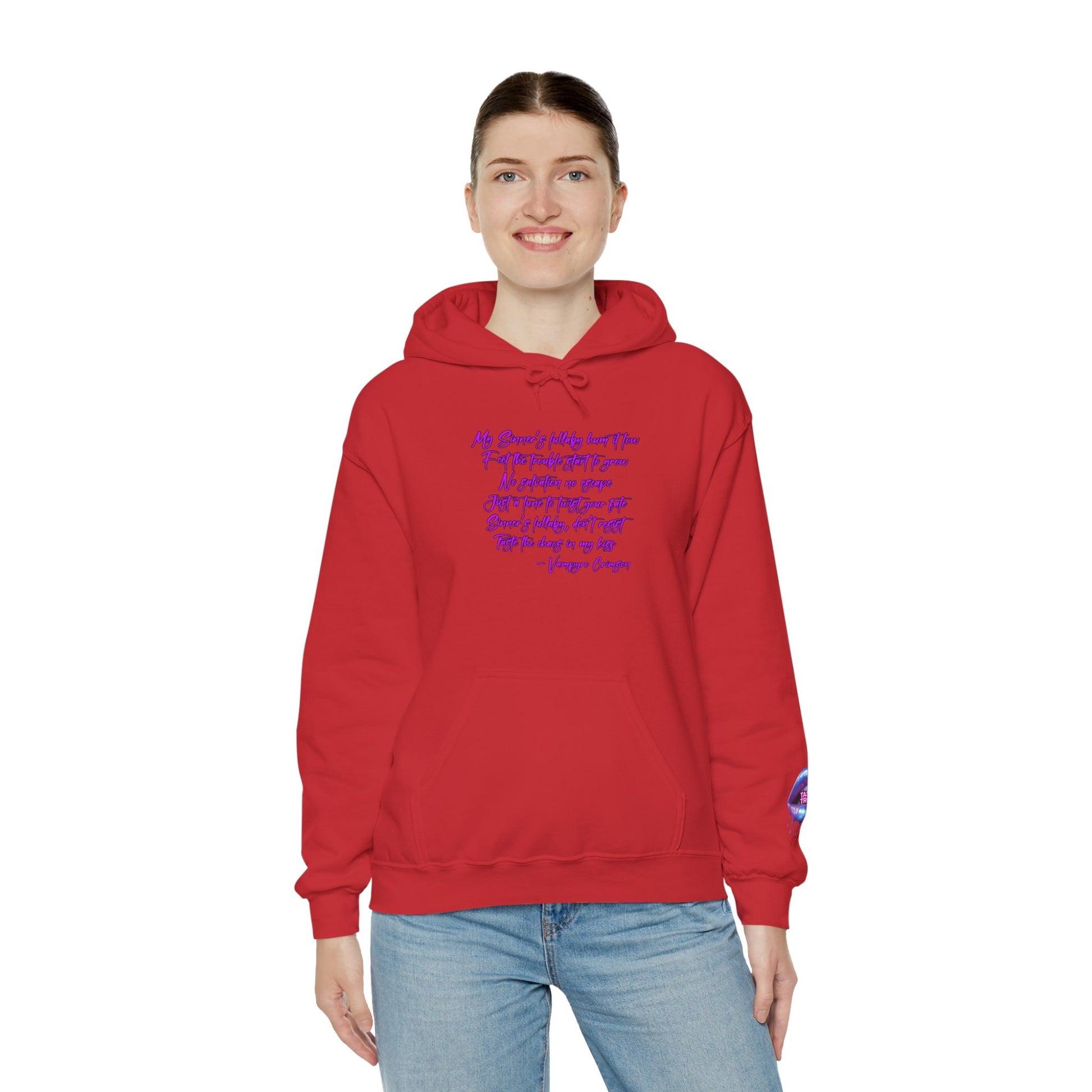 Taste of Trouble Inspirational Hoodie for Creative Souls, Motivational Sweatshirt, Unisex Heavy Blend, Modern Casual Wear, Gift for Artists, Trendy [...]