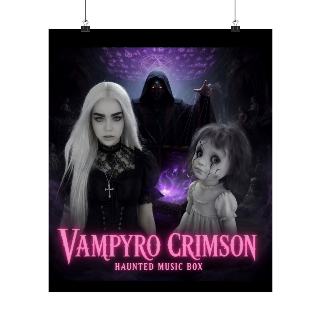 Vampyro Crimson Haunted Music Box Matte Poster