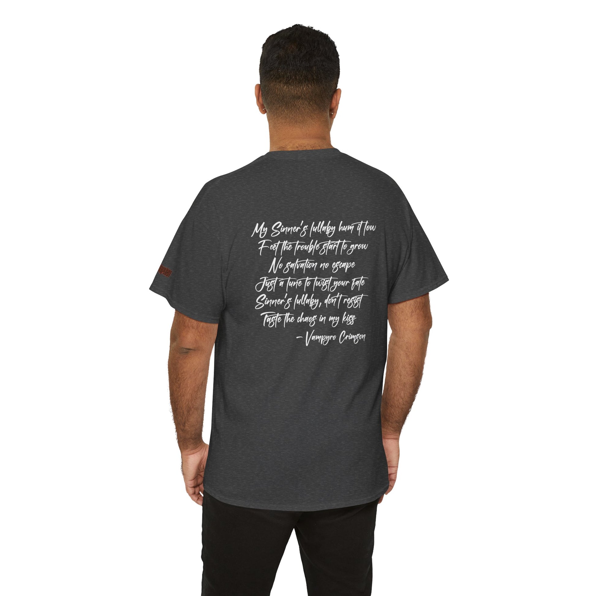 Taste of Trouble Vampyro Crimson Lyrics Unisex Heavy Cotton Tee - Casual Comfort, Everyday Wear, Gift for Friends, Stylish Casual Tee, Versatile Fashion