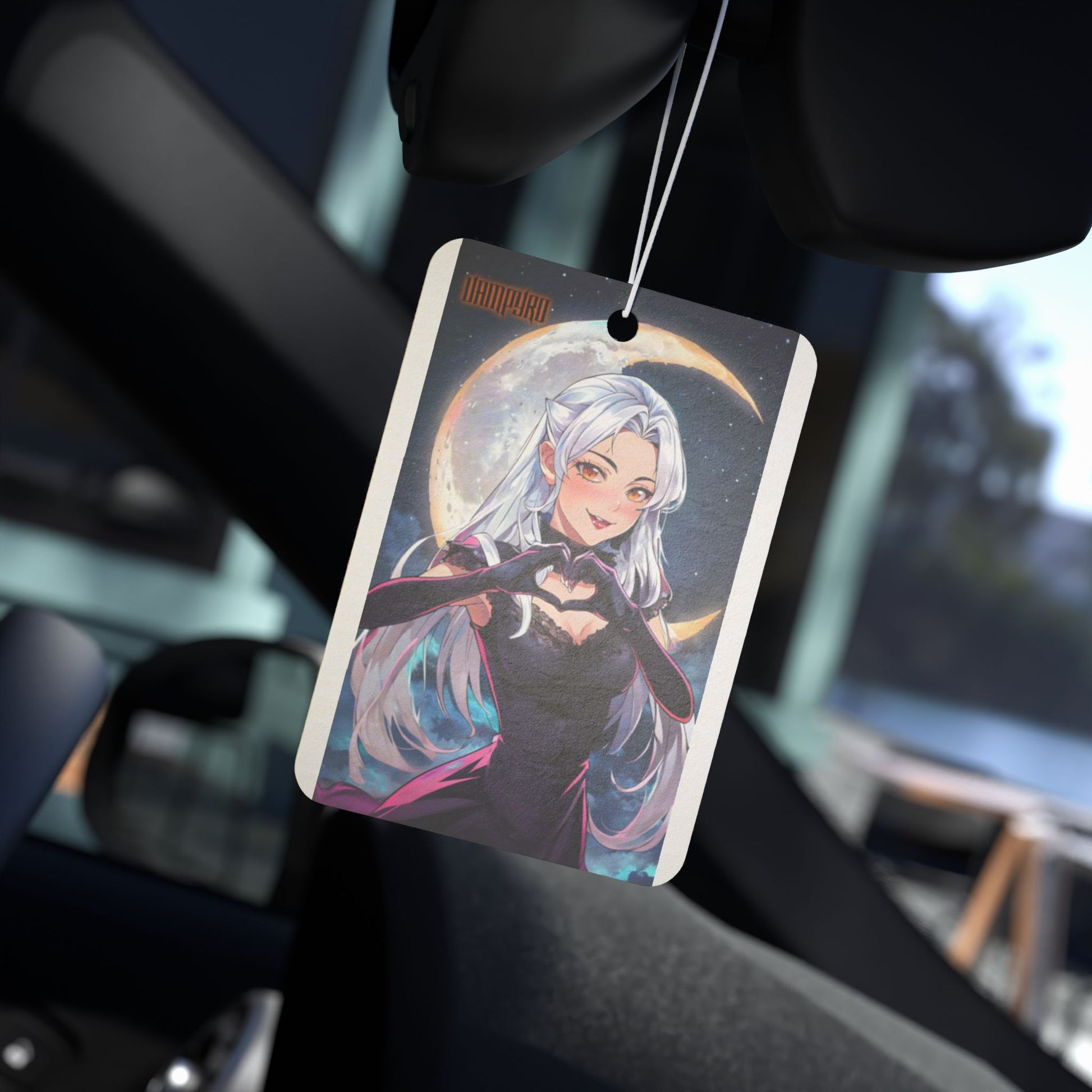 Vampyro Crimson Enchanting Car Air Freshener, Anime Air Freshener for Car, Unique Gift, Scented Air Freshener, Car Decor, Cosplay Decor, Moonlight Design