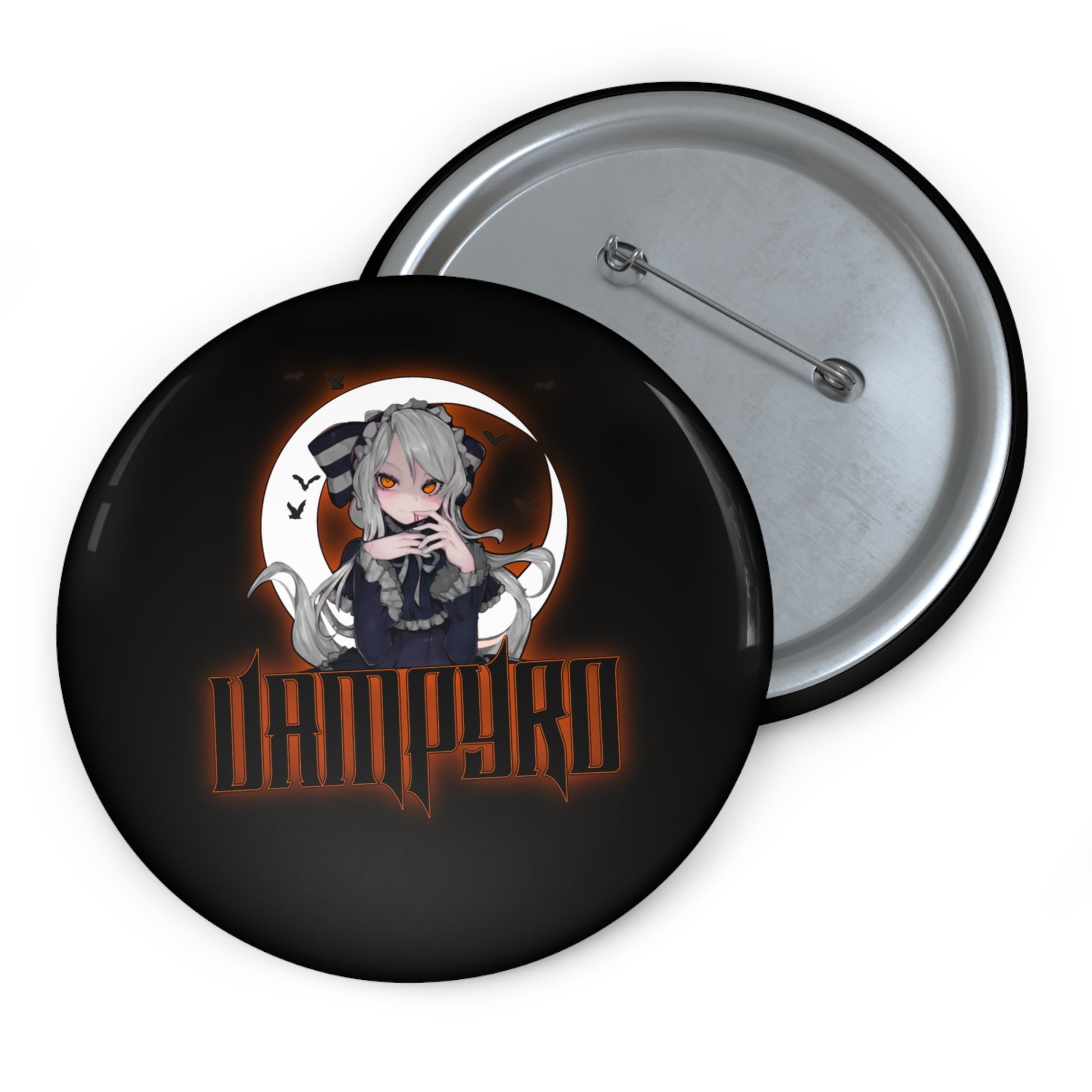 Vampyro Original Custom Collectors Pin Buttons for Fans, Vampire Theme, Unique Accessories, Fun Gifts, Collectible Badges, Event Giveaways
