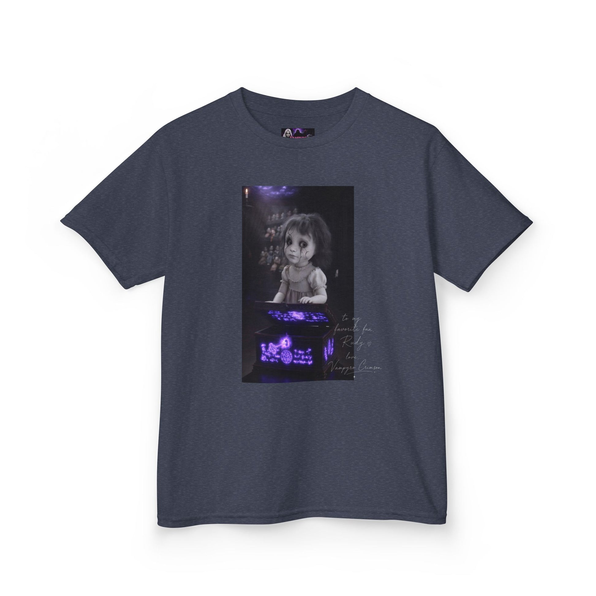 Vampyro Crimson – Haunted Music Box Kids Gothic Horror T-Shirt